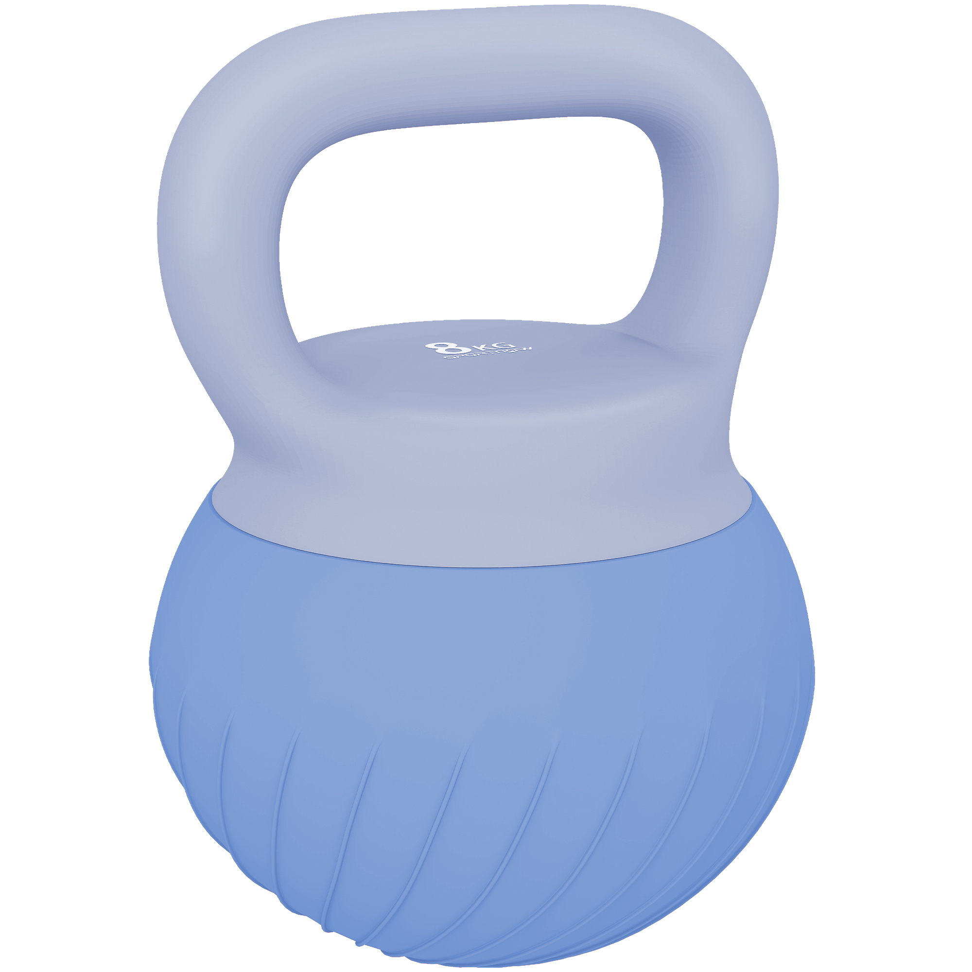 SPORTNOW Kettlebell 8 kg, Hantel mit ergonomischem rutschfestem Griff, Kugelhantel, Krafttraining, Workout, Blau Aosom