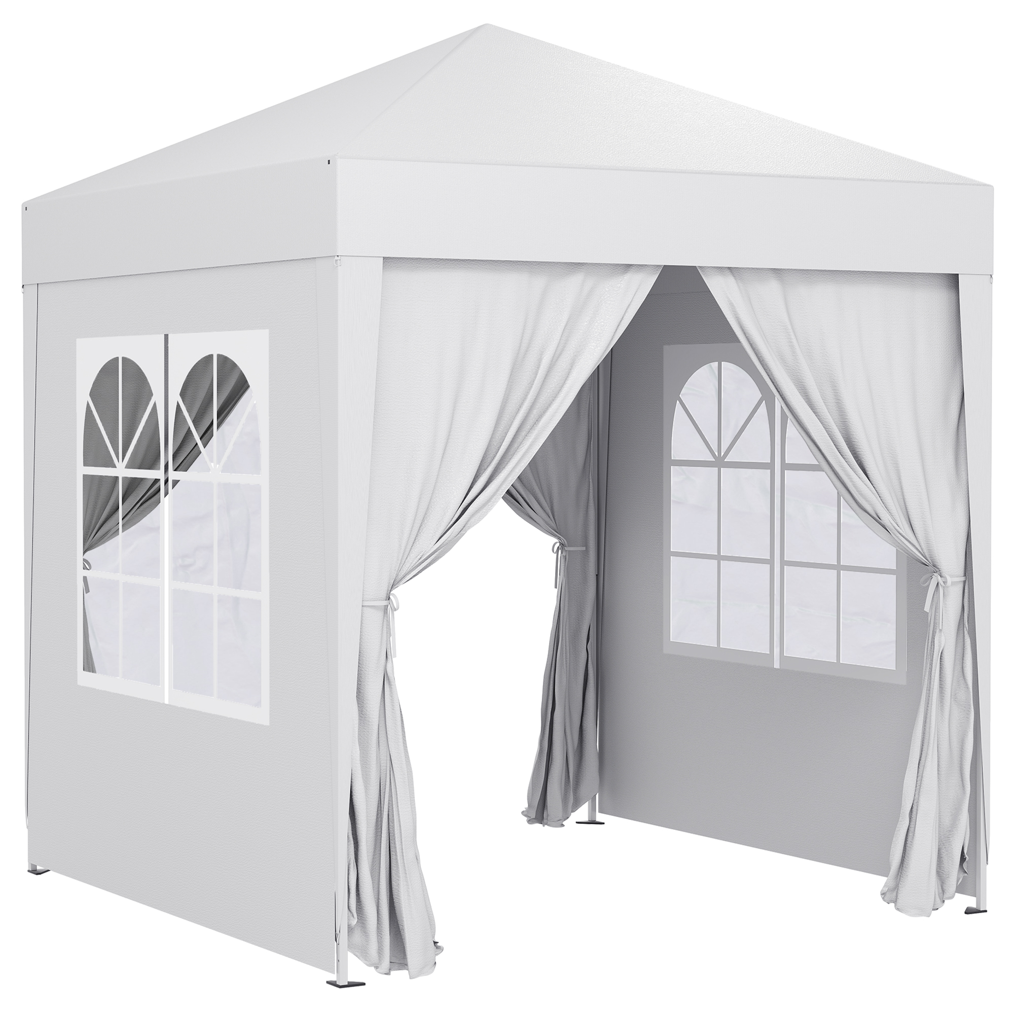 Outsunny 2 x2m Pop Up Gazebo, Canopy Party Tent Wedding Awning W/ free Carrying Case, Gazebo, White... from Aosom IE