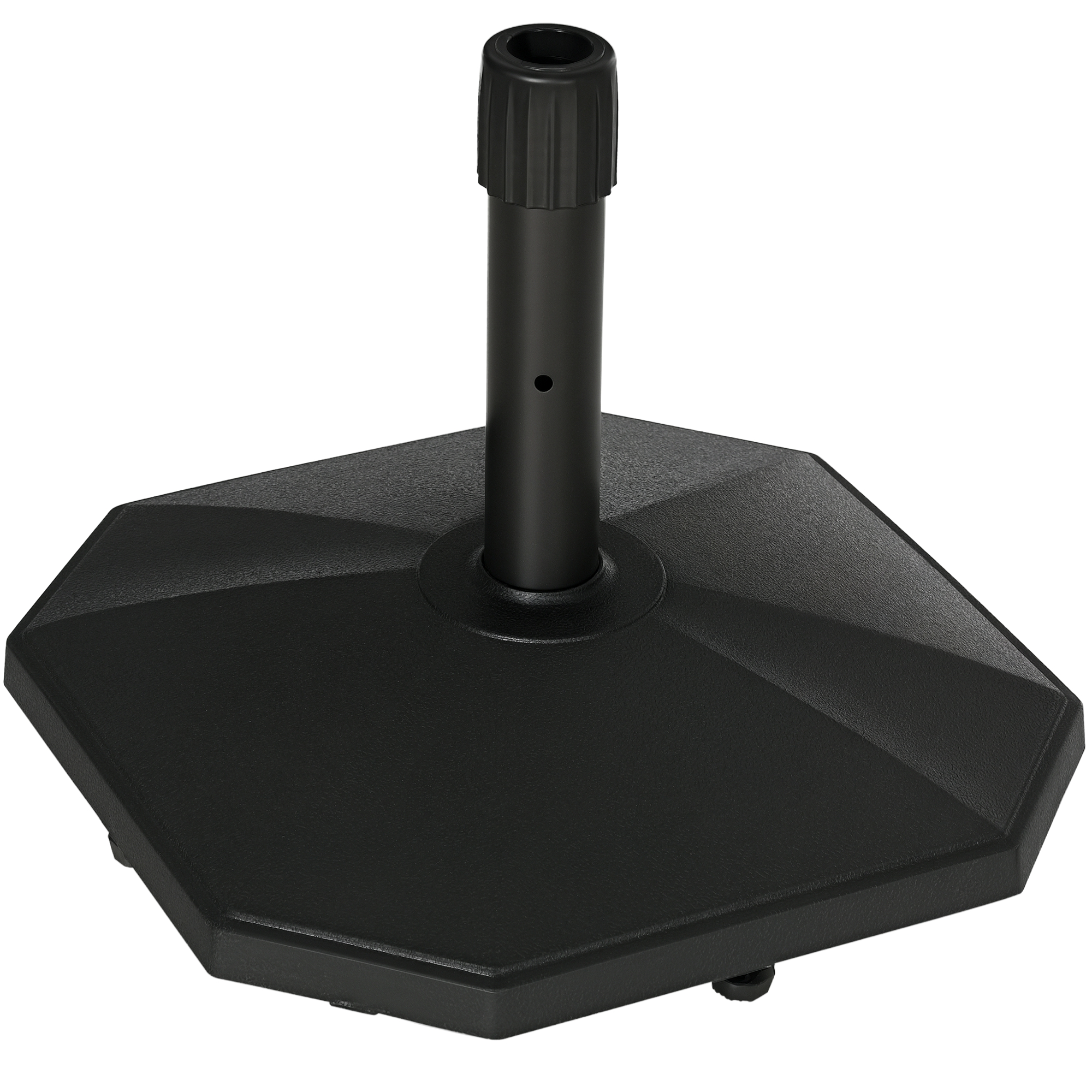 Outsunny Pied de parasol base de parasol en polyéthylène pour mât Ø 32, 34 et 38 mm - 46 x 46 x 39 cm noir Aosom France