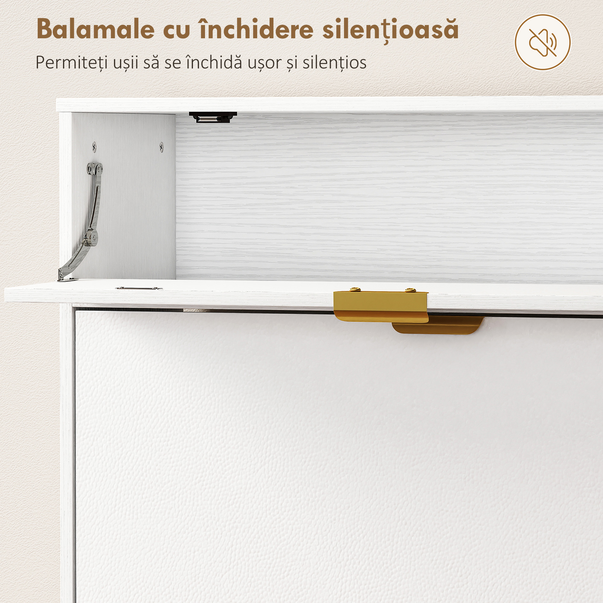  Dulap pentru Pantofi Slim cu Usi Rabatabile, Rafturi Reglabile, pentru 12 Perechi, Alb [7]