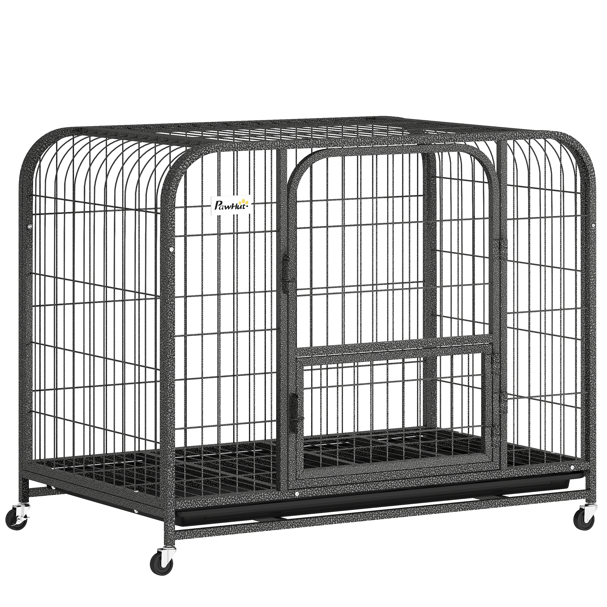 PawHut Heavy Duty Dog Crate,93 x 58 x 76 cm, Large Dog Cage for Small to Medium Breeds