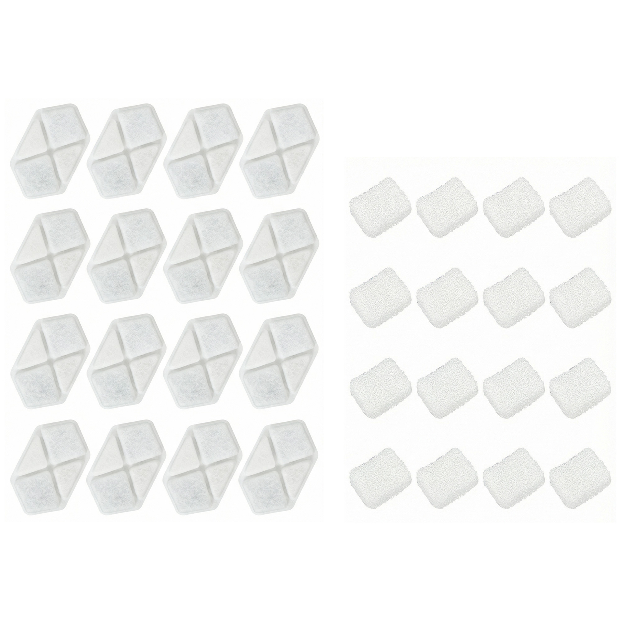 Meilleurs prix pour PawHut 16 pcs Filtre Fontaine Eau Chat, Distributeur d'Eau filtrante pour Chat et Chien, Triple Système de Filtration, Blanc