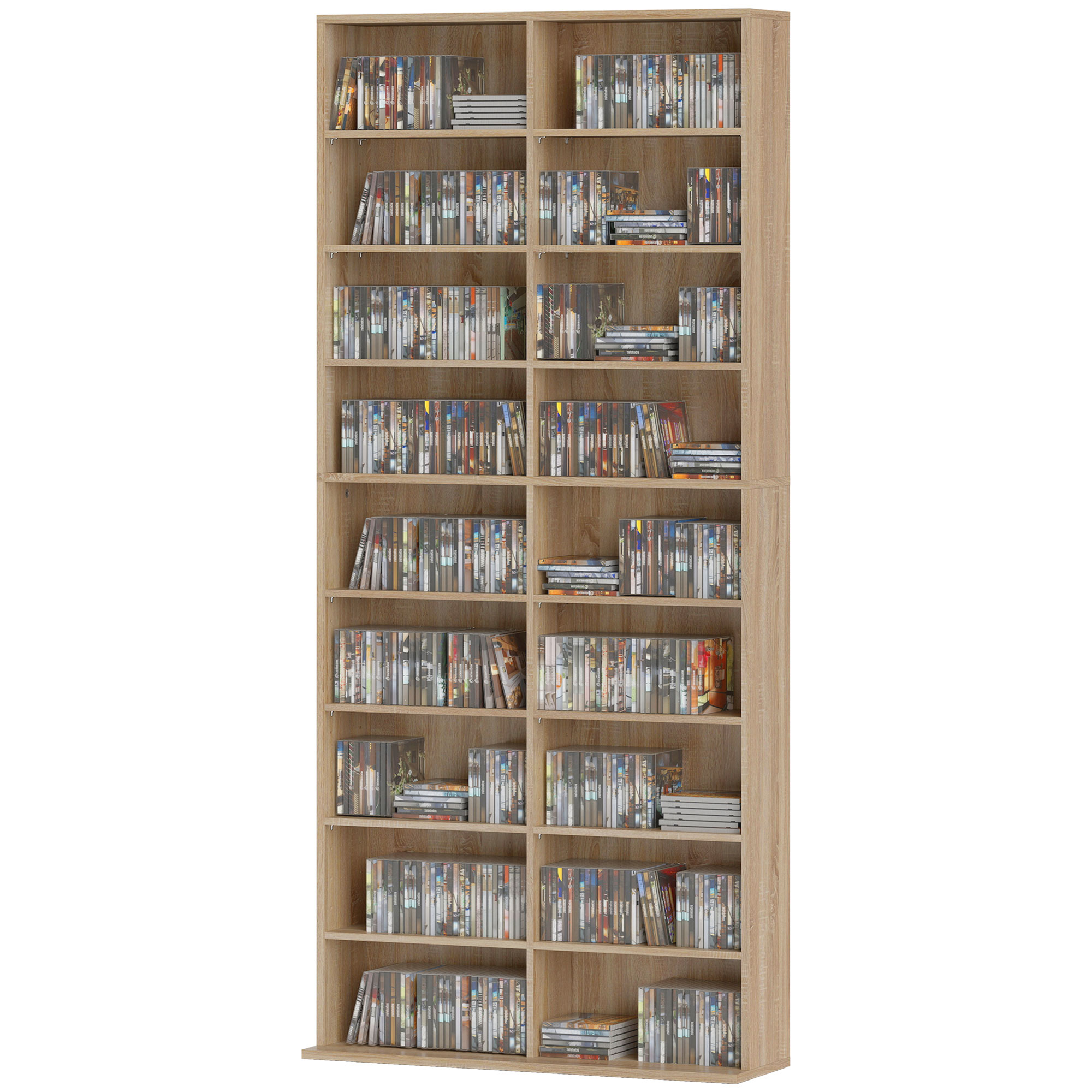 HOMCOM light oak shelf in wood (ref. 836-599V90ND)