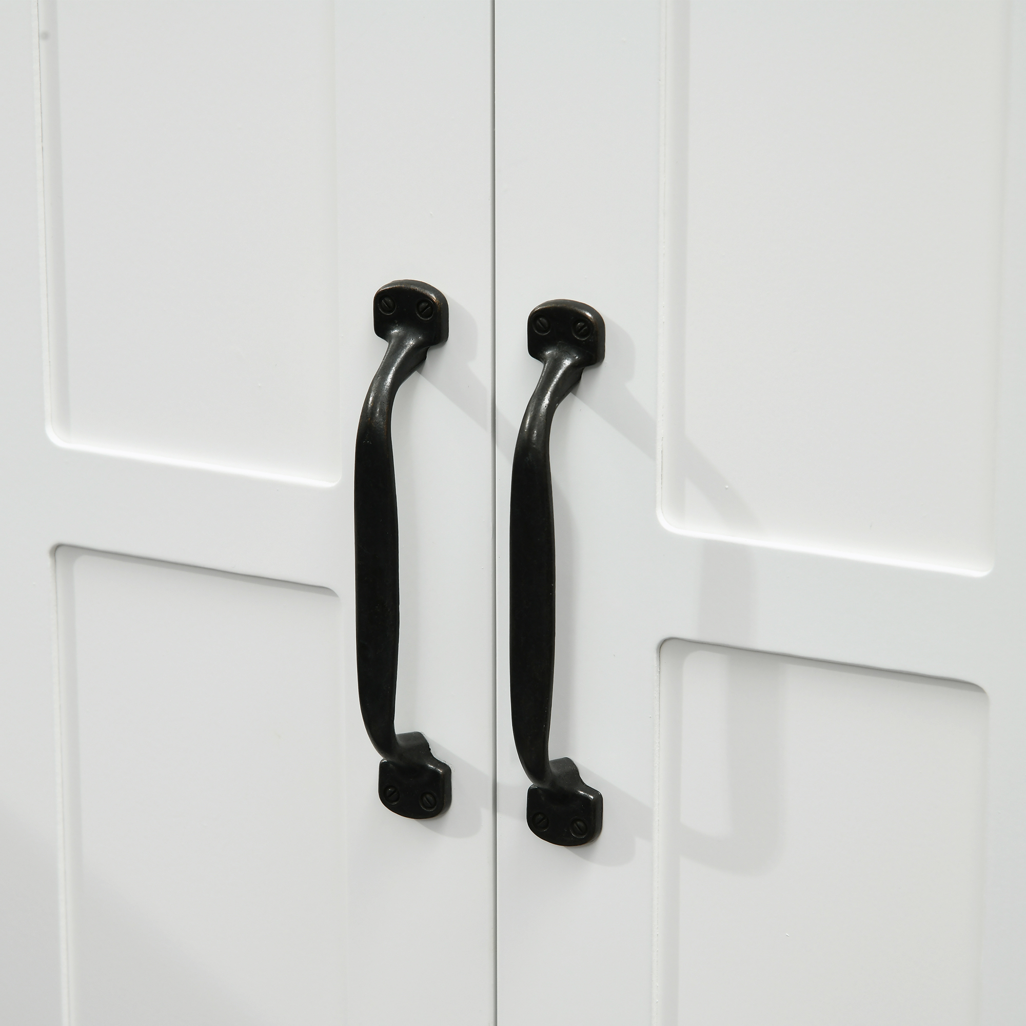 , Masa de baie, cu doua usi, MDF, PAL, 60x30x60 cm, Alb [8]