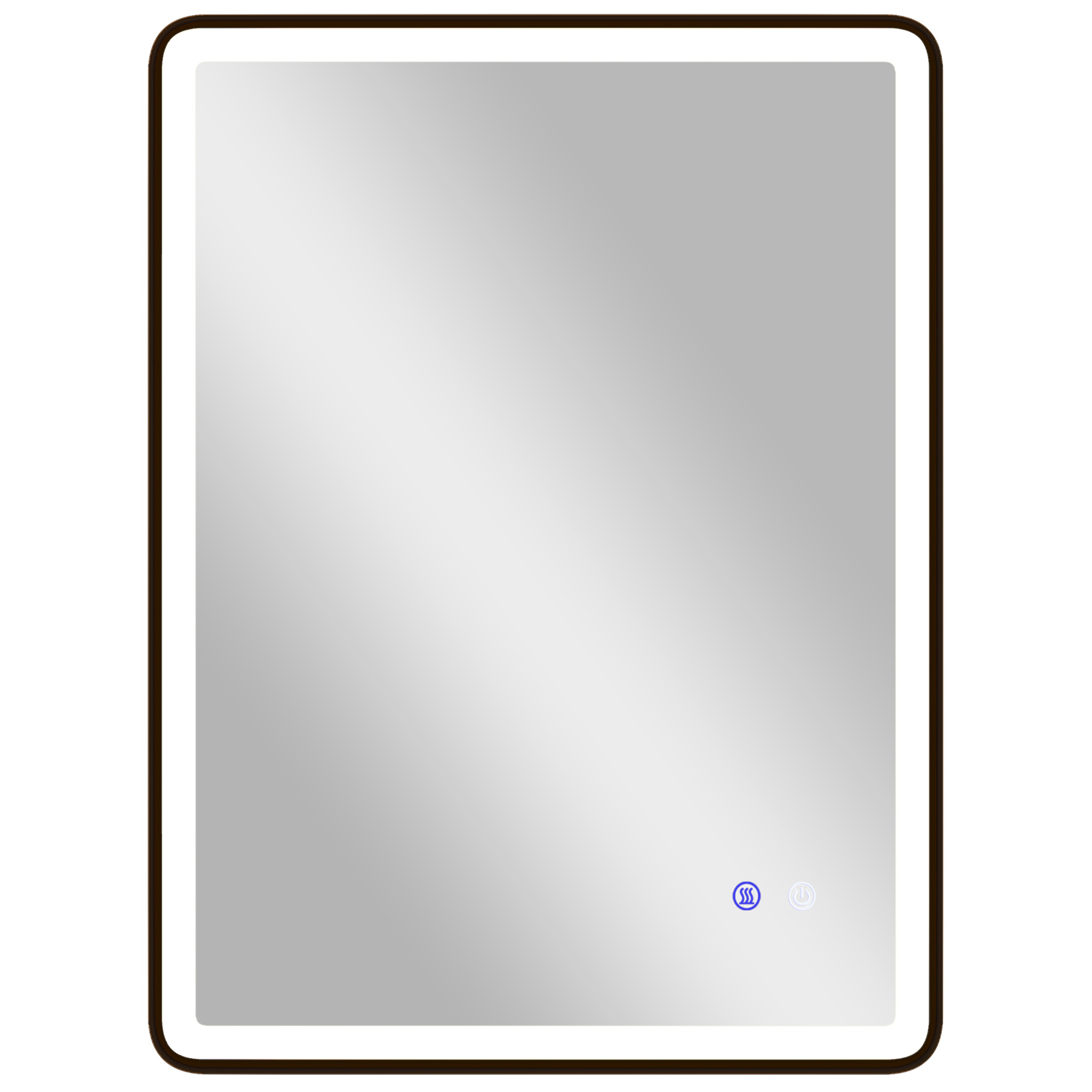 HOMCOM LED-Badezimmerspiegel mit Beleuchtung, 80 x 60 cm, 3 Farbtemperature günstig online kaufen