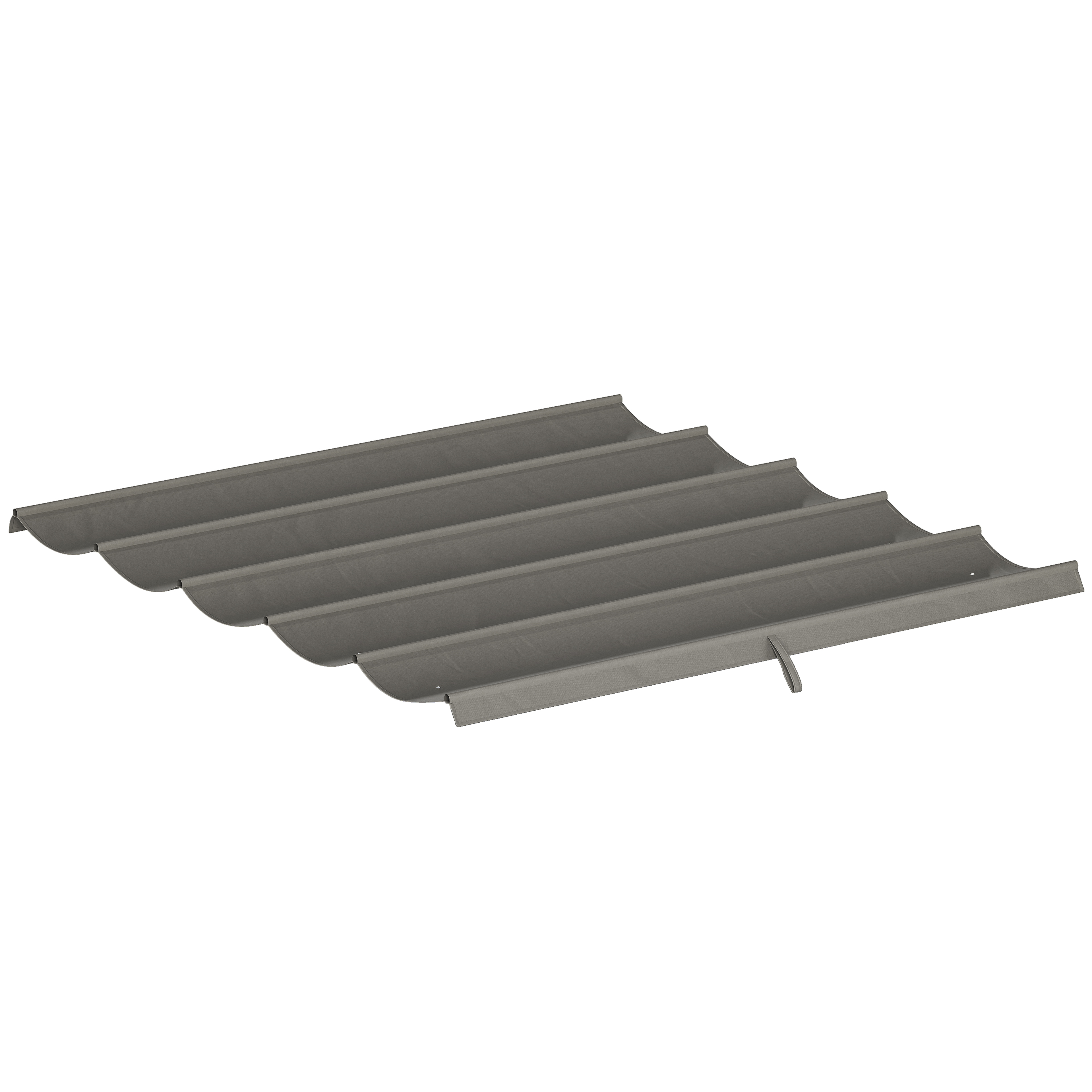 Outsunny Toile de toit pour pergola tonnelle rétractable de 3 x 3 m - toile uniquement 250 x 255 cm gris clair