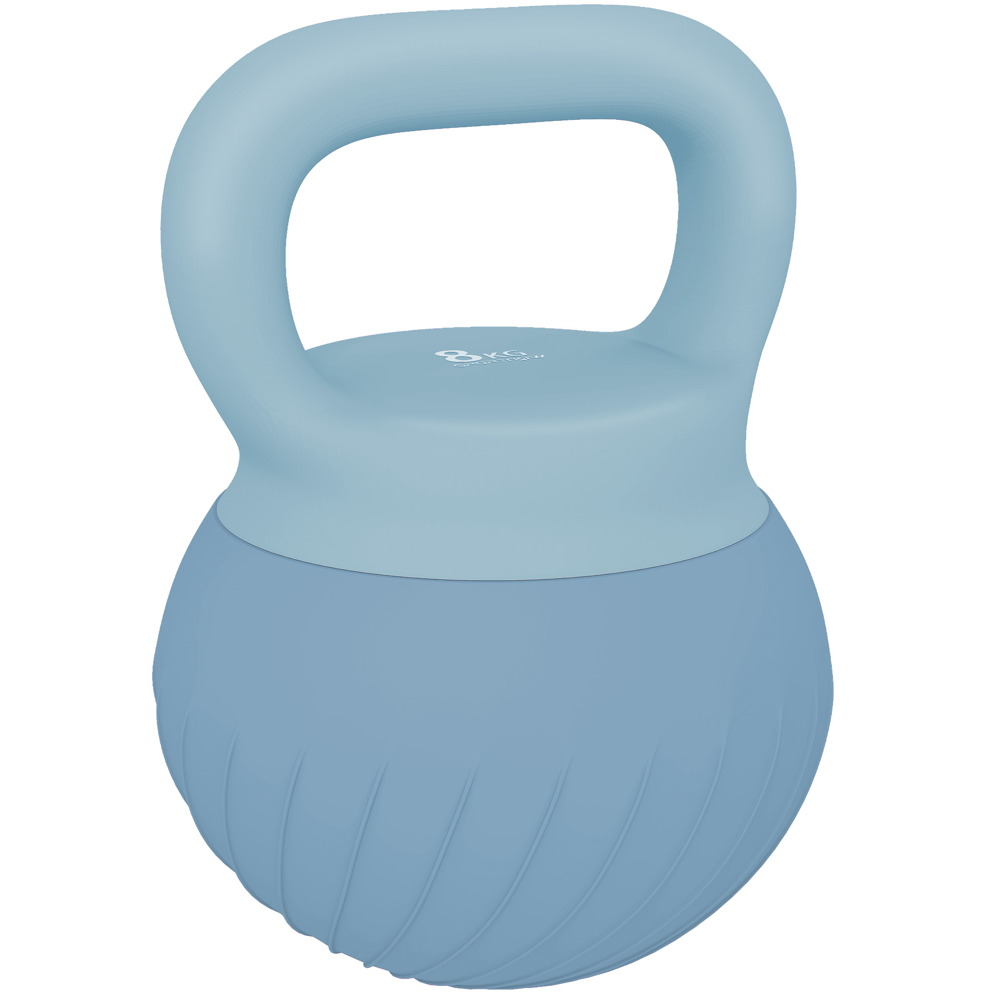 SPORTNOW Kettlebell 8 kg, Soft-Kettlebell mit Metallsandfüllung und rutschfestem Griff, für Bodybuilding-Training zu Hause und im Fitnessstudio, Hellblau Aosom