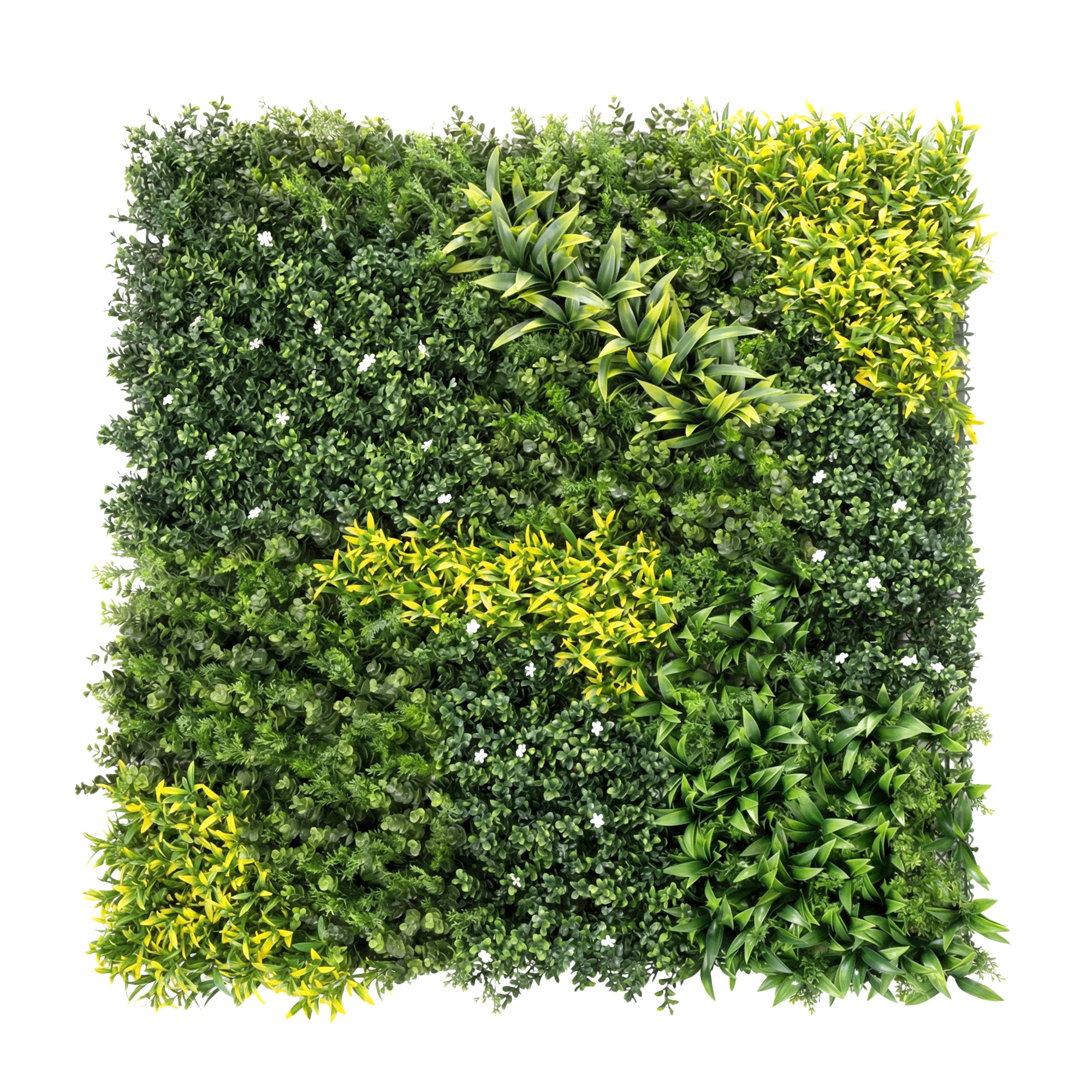 Outsunny Artificial Plant Wall Panel, 100x100 cm Artificial Grass Backdrop Wall, Green