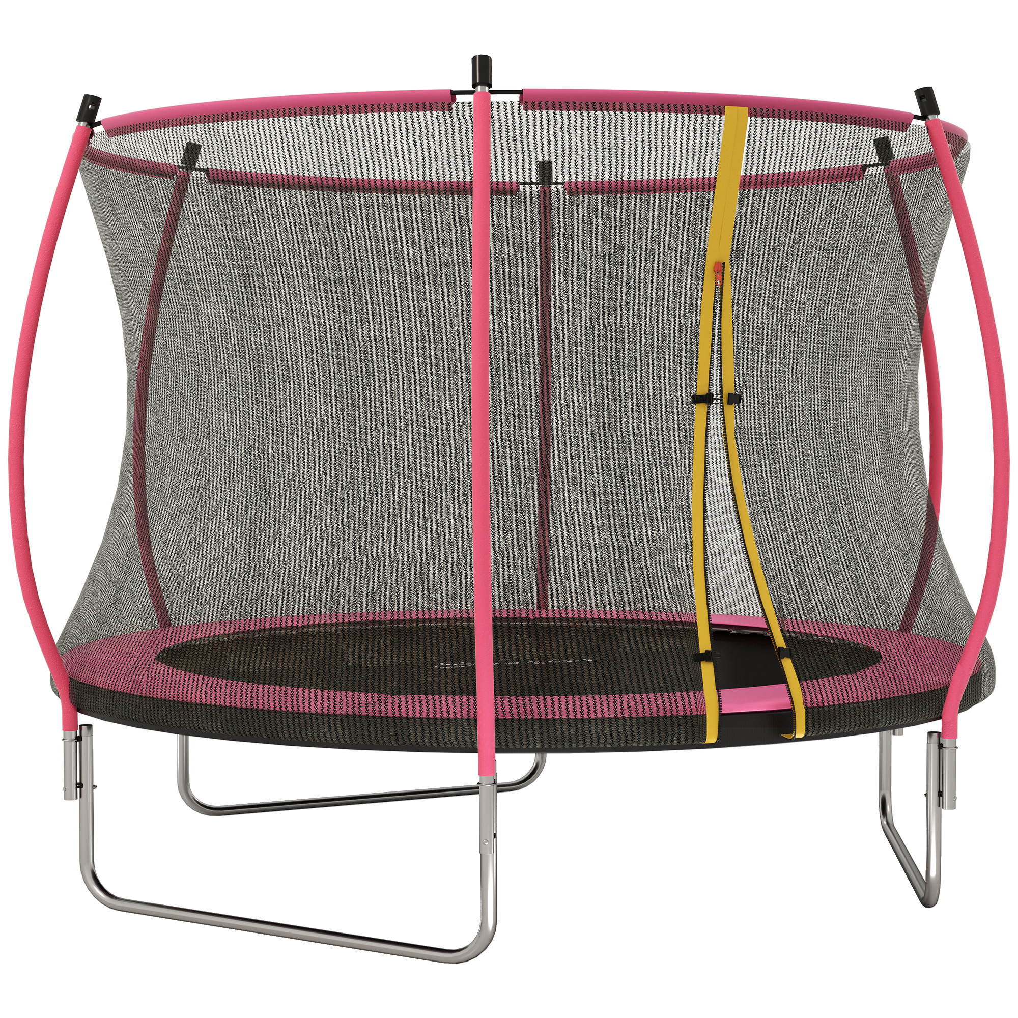 SPORTNOW 10ft Outdoor Trampoline with Enclosure Net, Spring Cover, Pink