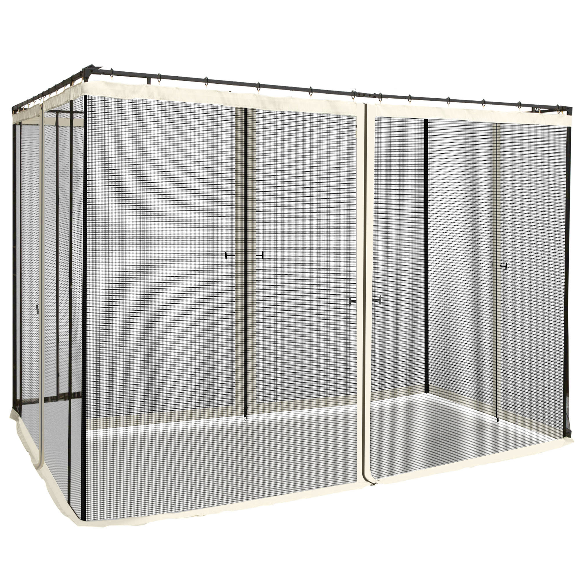 Outsunny Replacement Mesh Mosquito Netting Screen Walls for 10 x 10ft Patio Gazebo, 4-panel Sidewalls with Zippers (Wall Only, Canopy Not Included)