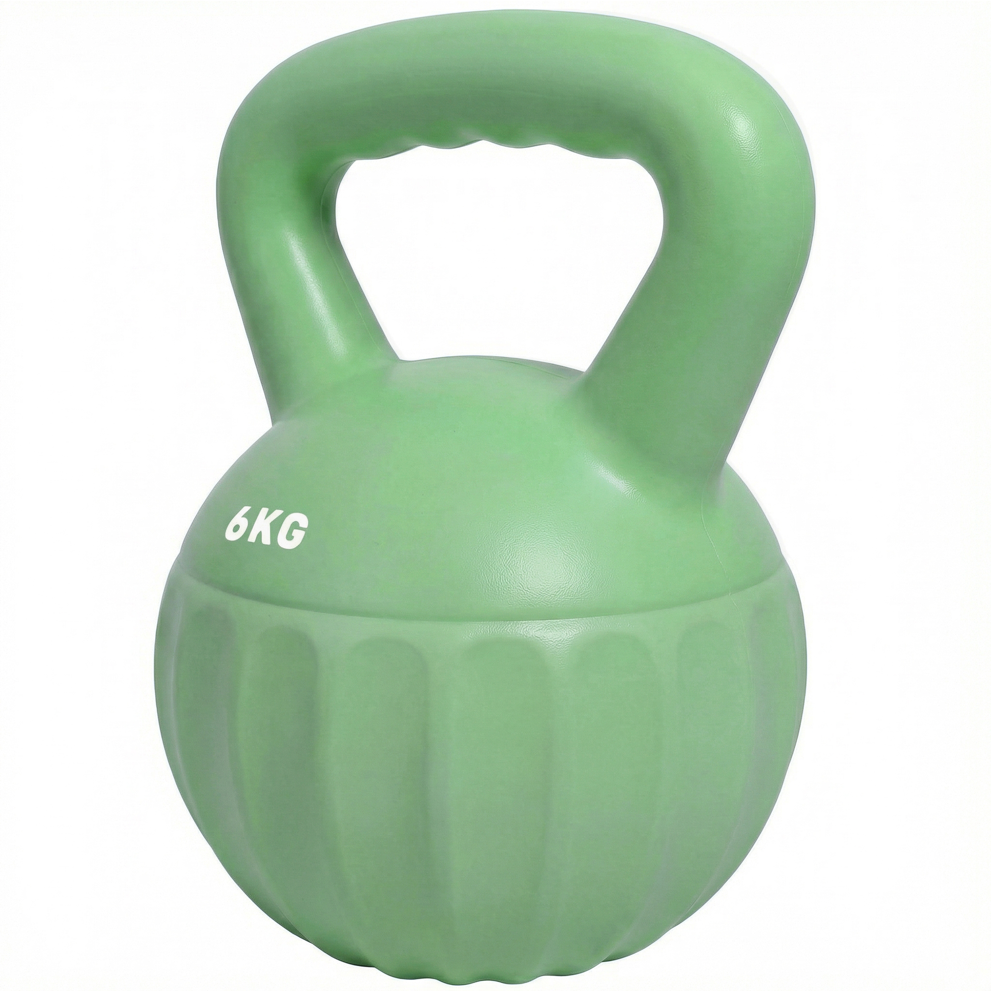 SPORTNOW Kettlebell 6 kg - Poids rempli de sable pour débutants, entraînement à domicile 17 x 17 x 23 cm, Vert