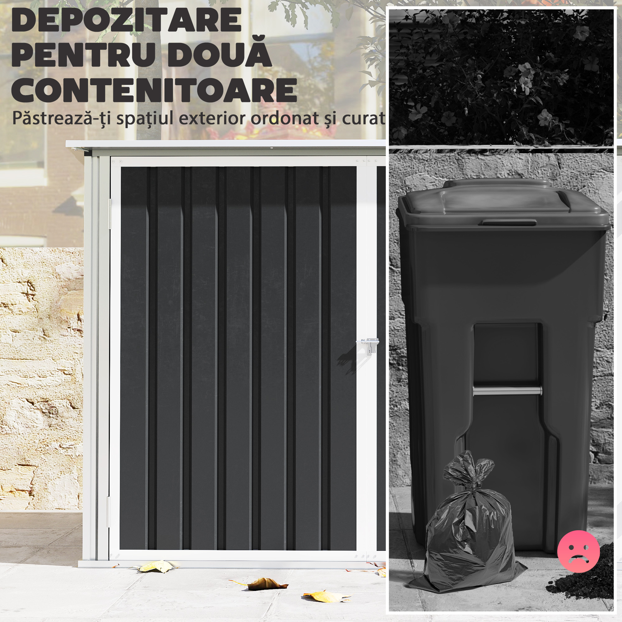  cotet pentru tomberoane, spatiu pentru gunoi, ascunzatoare tomberoane, cutie cotet [3]