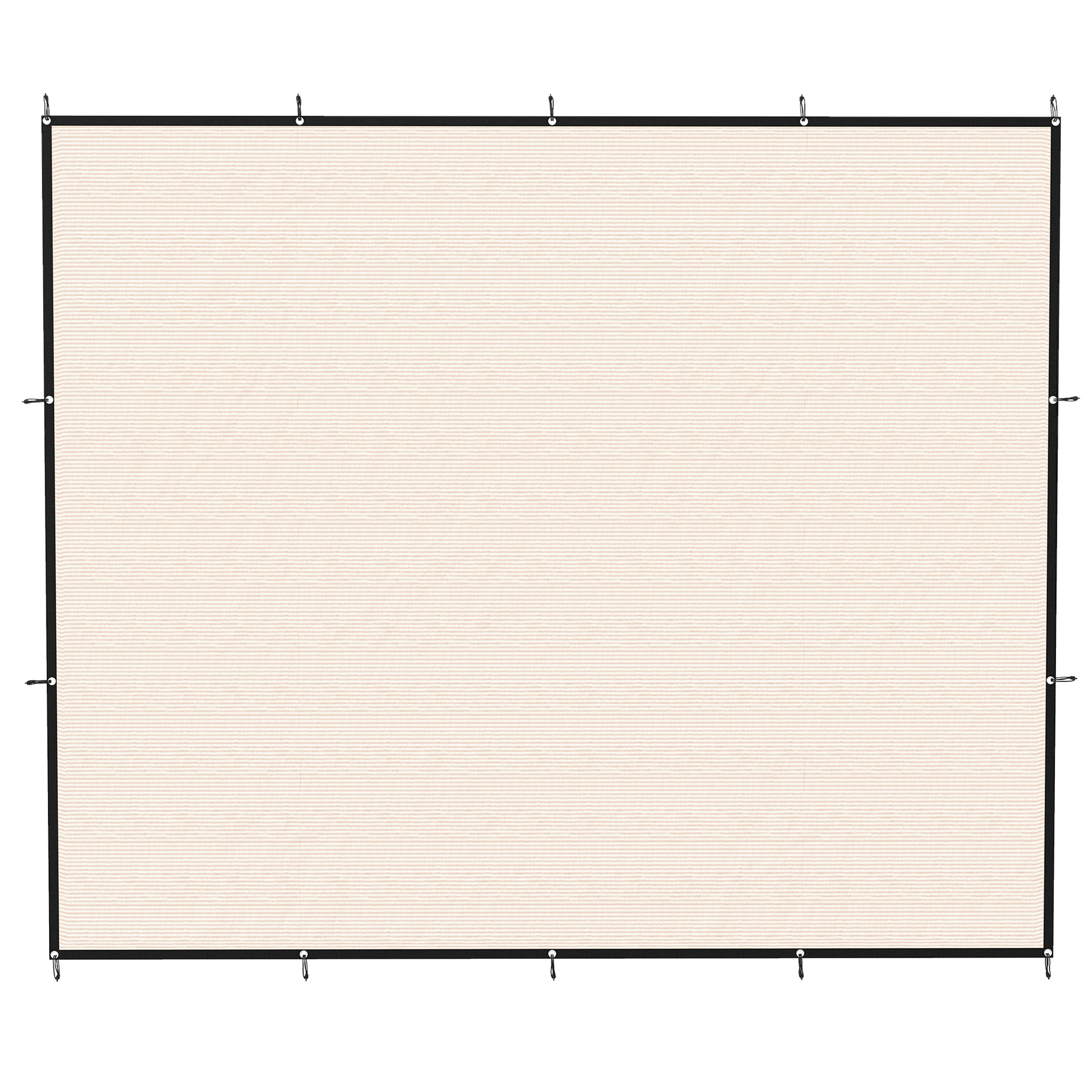 Outsunny Sun Shade Sail UV Protection Canopy with Stainless Steel Eyelets for Patio Garden 3 x 3.6 m Beige