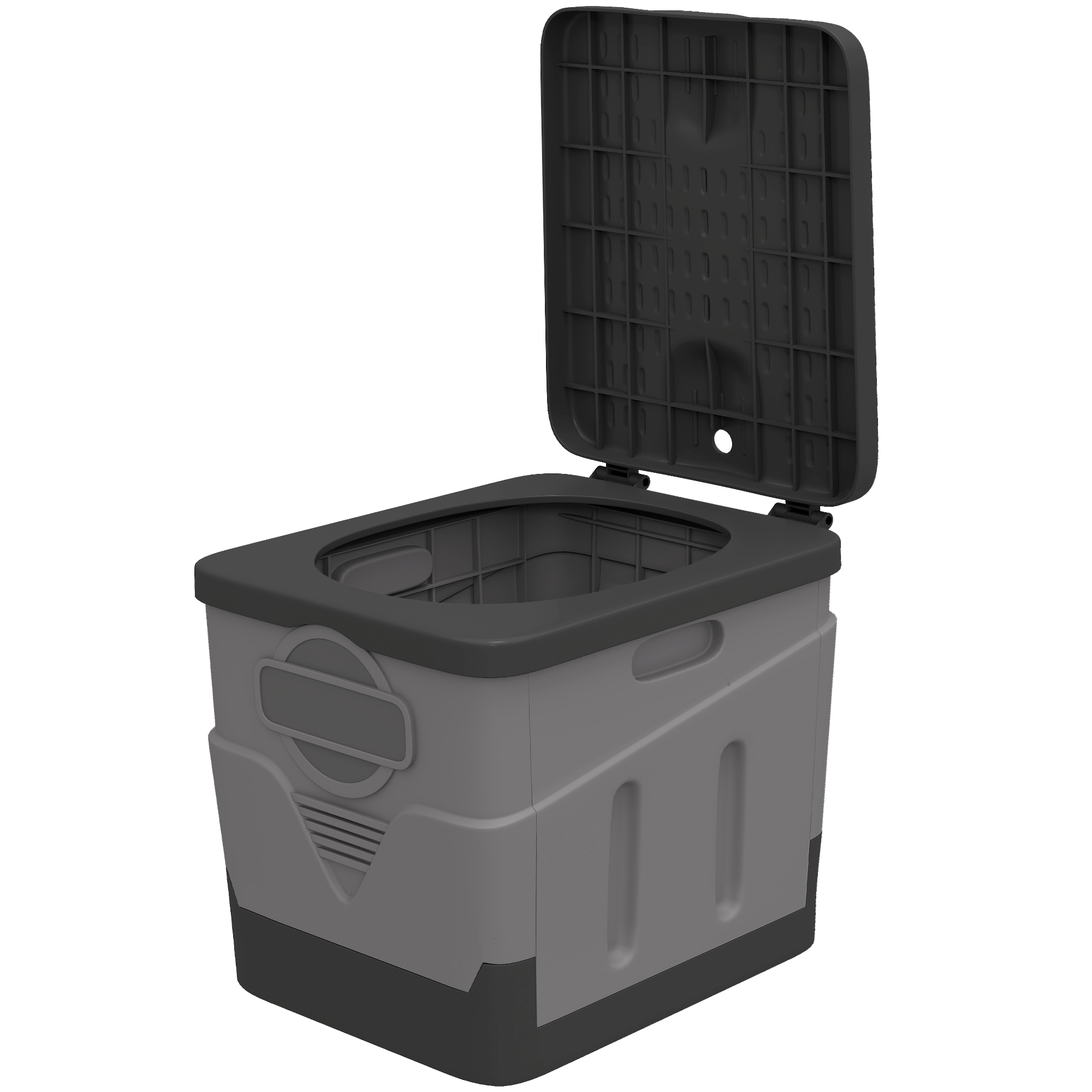 Outsunny Toilette Portable Camping pliable Toilette de camping pour Hommes et Femmes avec 12 packs d'agent 34x29x30 cm gris