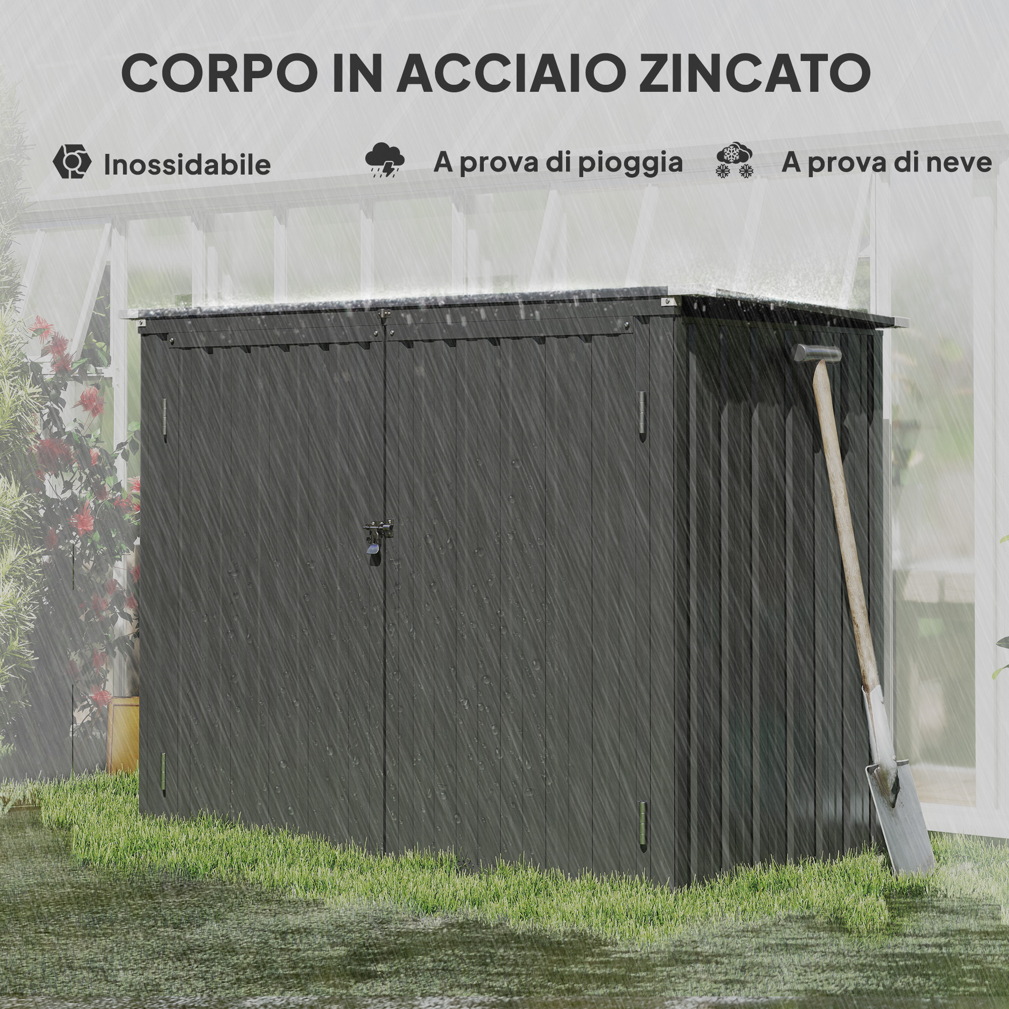 NITCA Copri bidoni Spazzatura Esterno 3 posti Copribidoni Spazzatura Esterno Legno Gabbia per pattumiera Contenitore con Sistema di Chiusura
