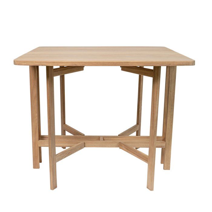 Table de jardin - FERRET - Pliante - Bois d'Acacia FSC - 21/55/90 x 90 x 75 cm - 4 personnes
