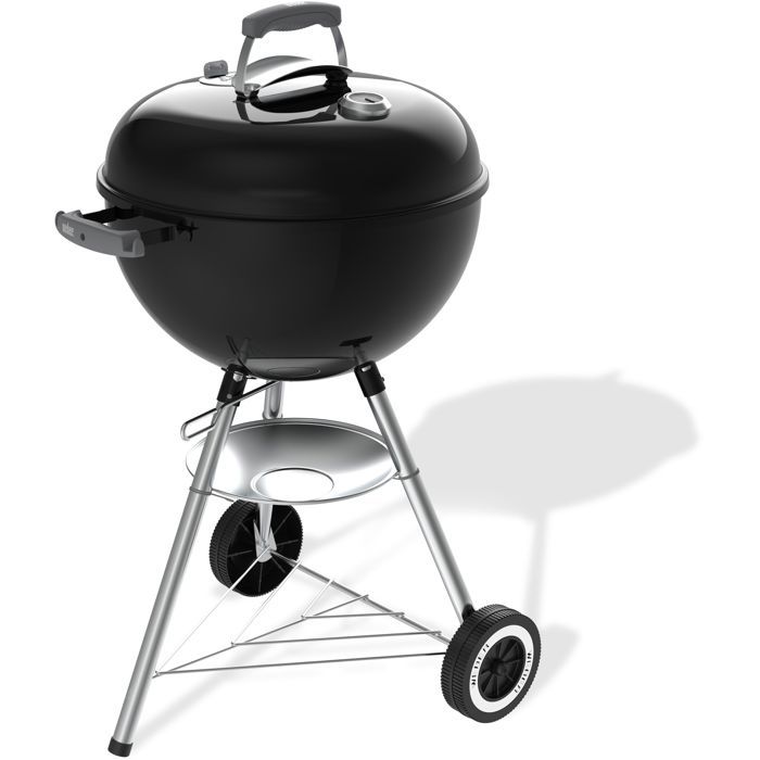 Barbecue a charbon - Weber - Original Kettle - Ø47 cm - Thermometre intégré - Acier émaillé - Clapet d'aération - 6 couverts - Noir