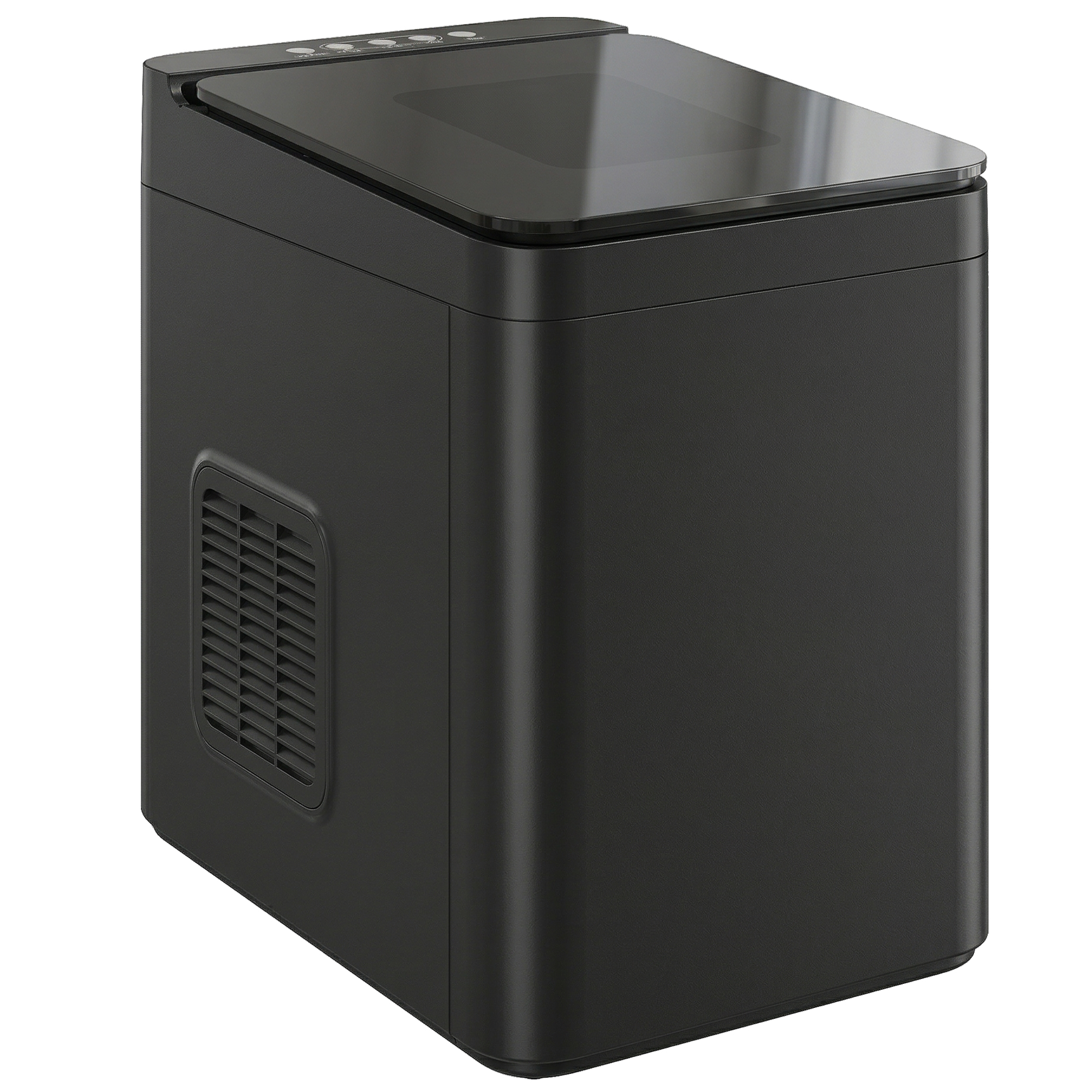 HOMCOM Countertop Ice Maker Machine Self-Cleaning Compact Ice Machine with Ice Scoop and Basket Black