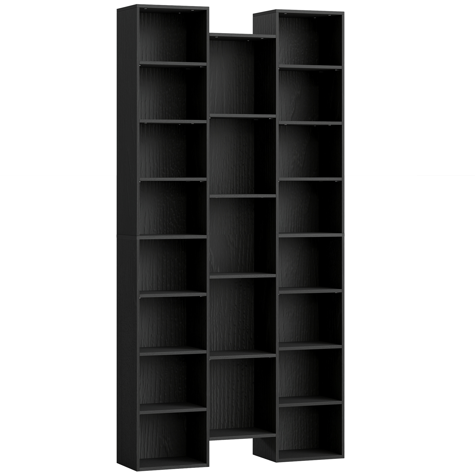 HOMCOM 21-Compartment Bookshelf - Black