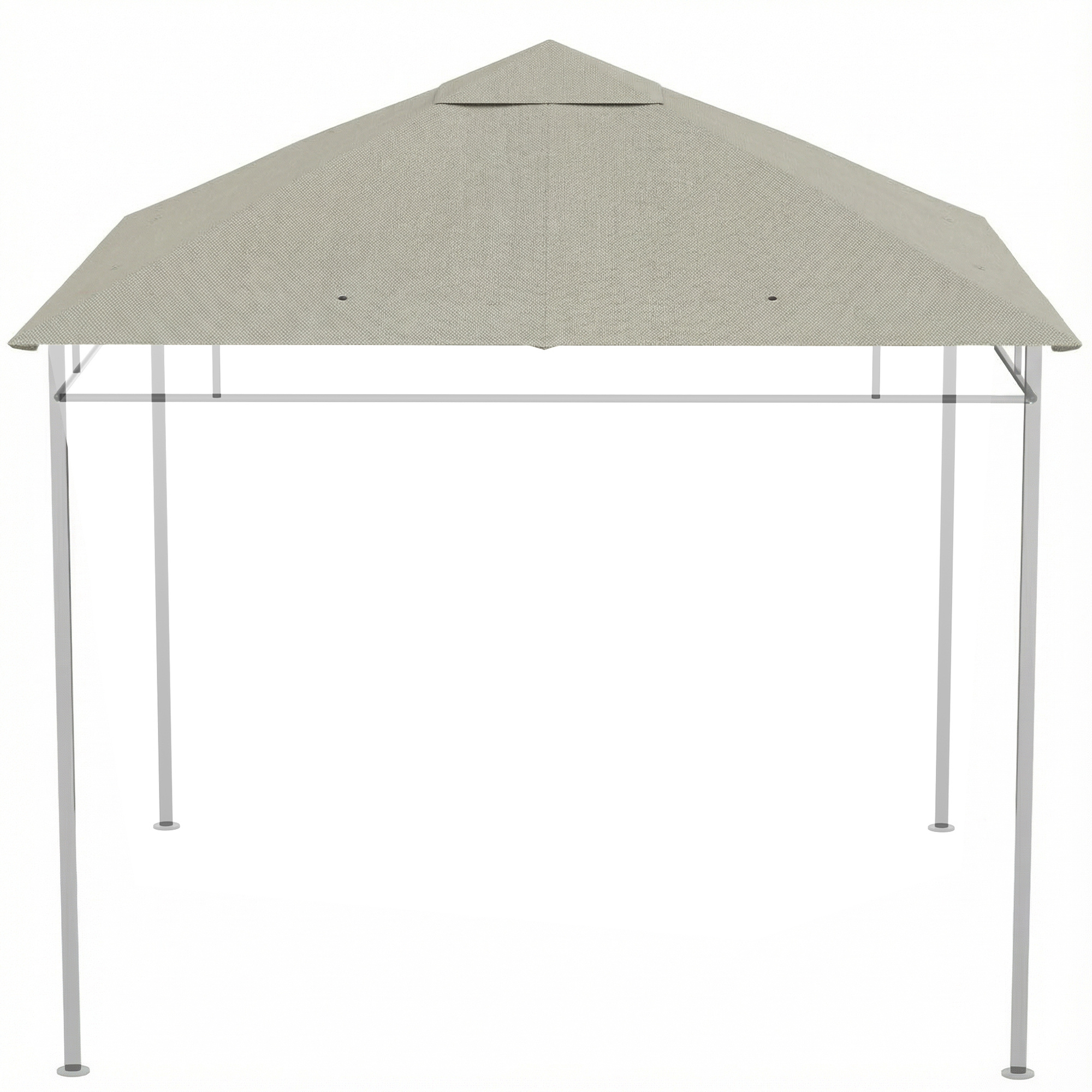 Outsunny Toile de rechange pour pavillon tonnelle tente toit de remplacement gazebo de jardin polyester 180 g/m² 3 x 3 m gris