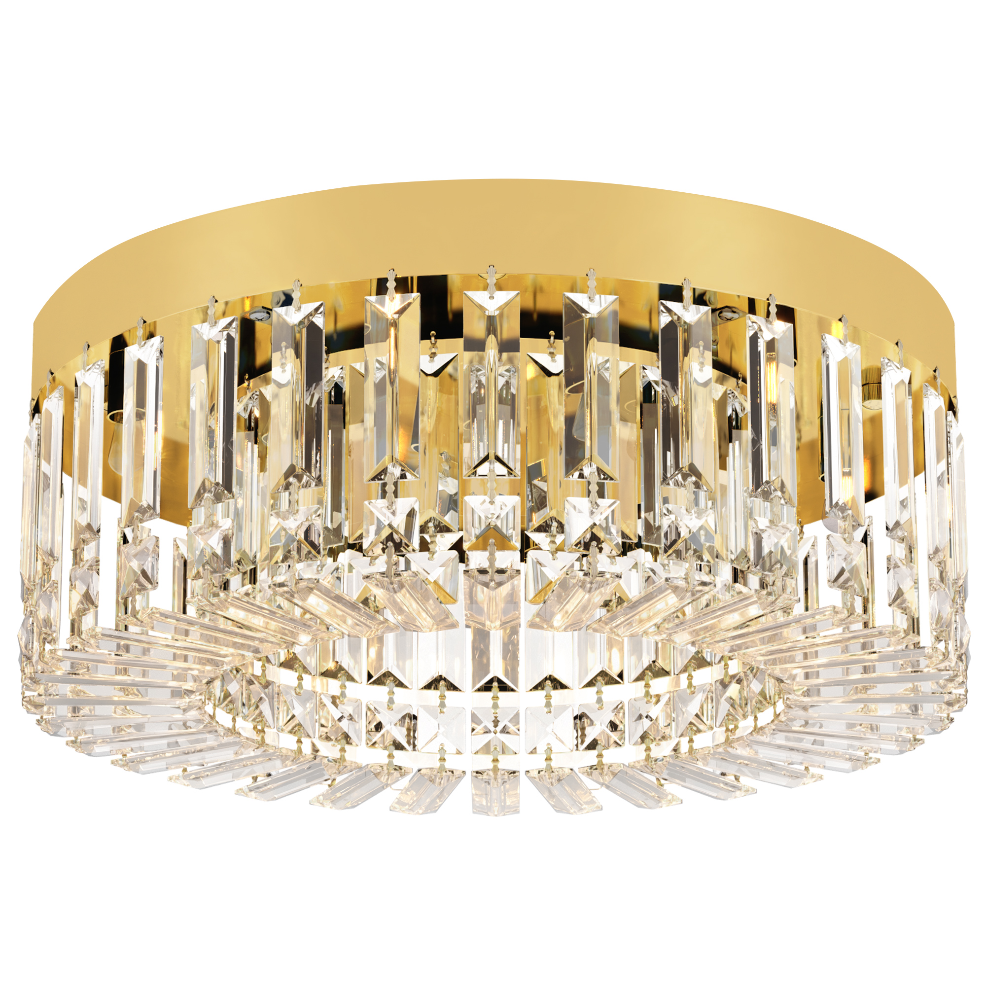 Homcom Crystal Chandeliers With 225 Crystal Pendants 8-light Ceiling Light For Living Room Bedroom Dining Room Gold Tone