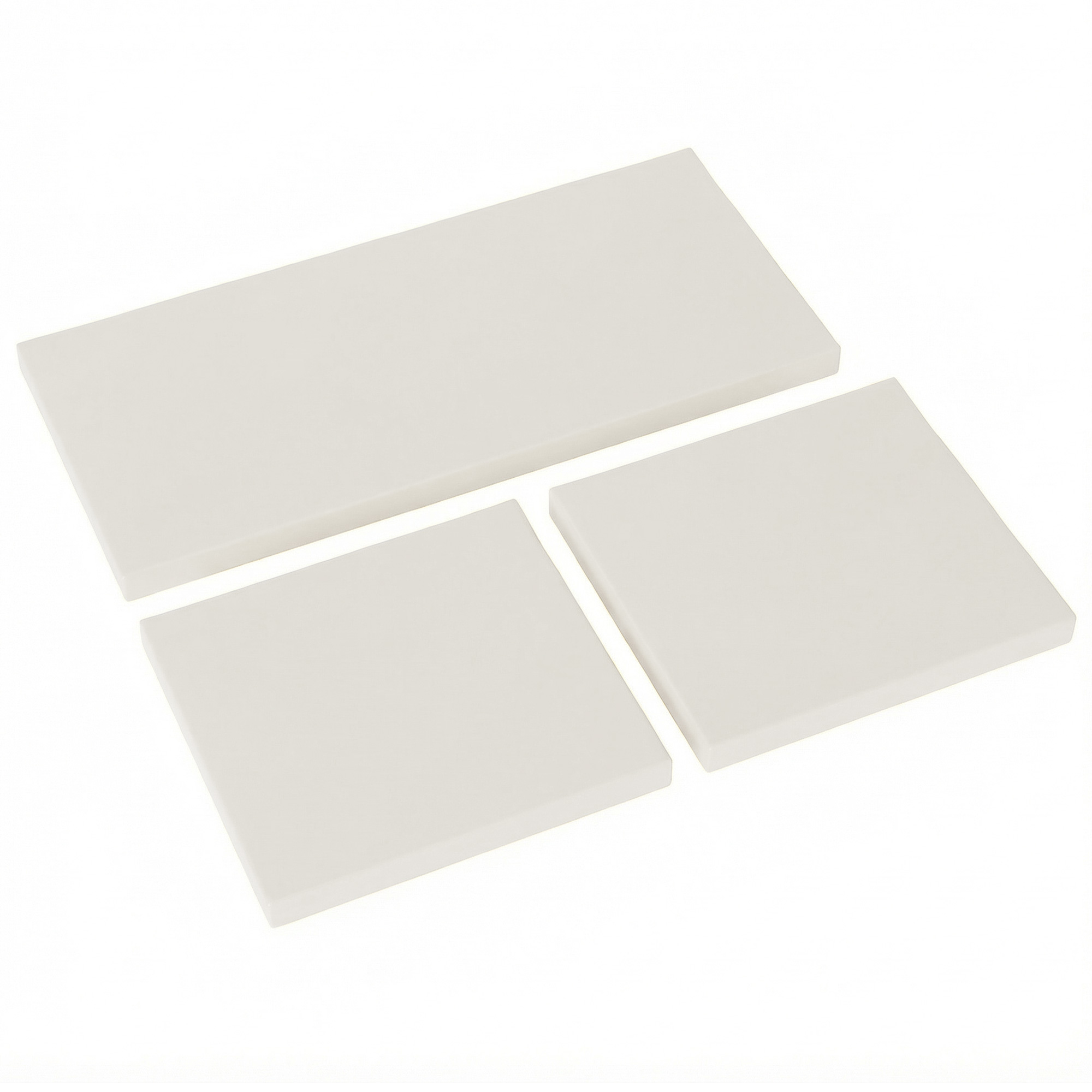 Outsunny Outdoor Seat Cushion Pads for Rattan Furniture, 3 PCs Garden Furniture Cushions, Cream White