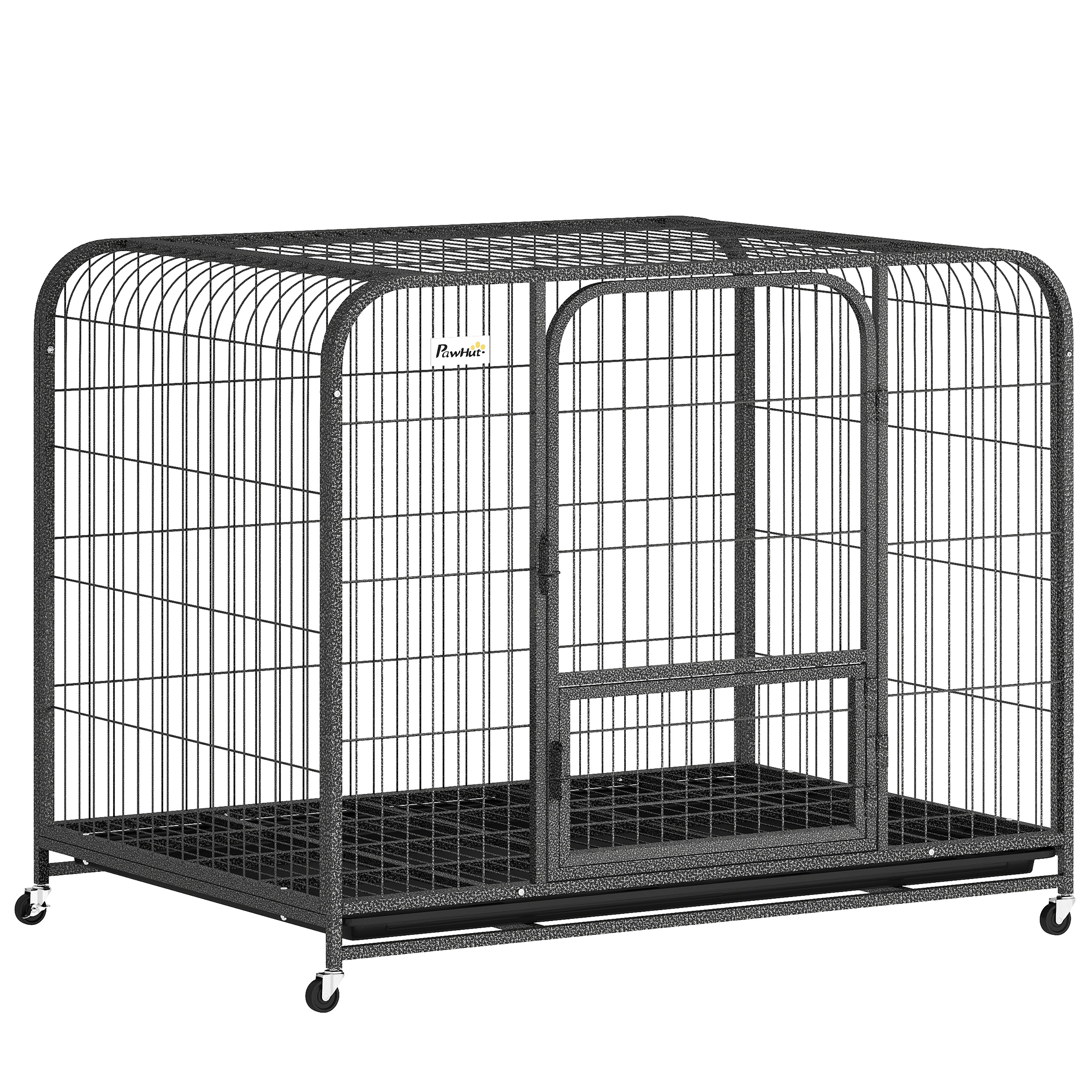PawHut Heavy Duty Dog Crate,109 x 72 x 85 cm, Large Dog Cage for Small to Large Breeds