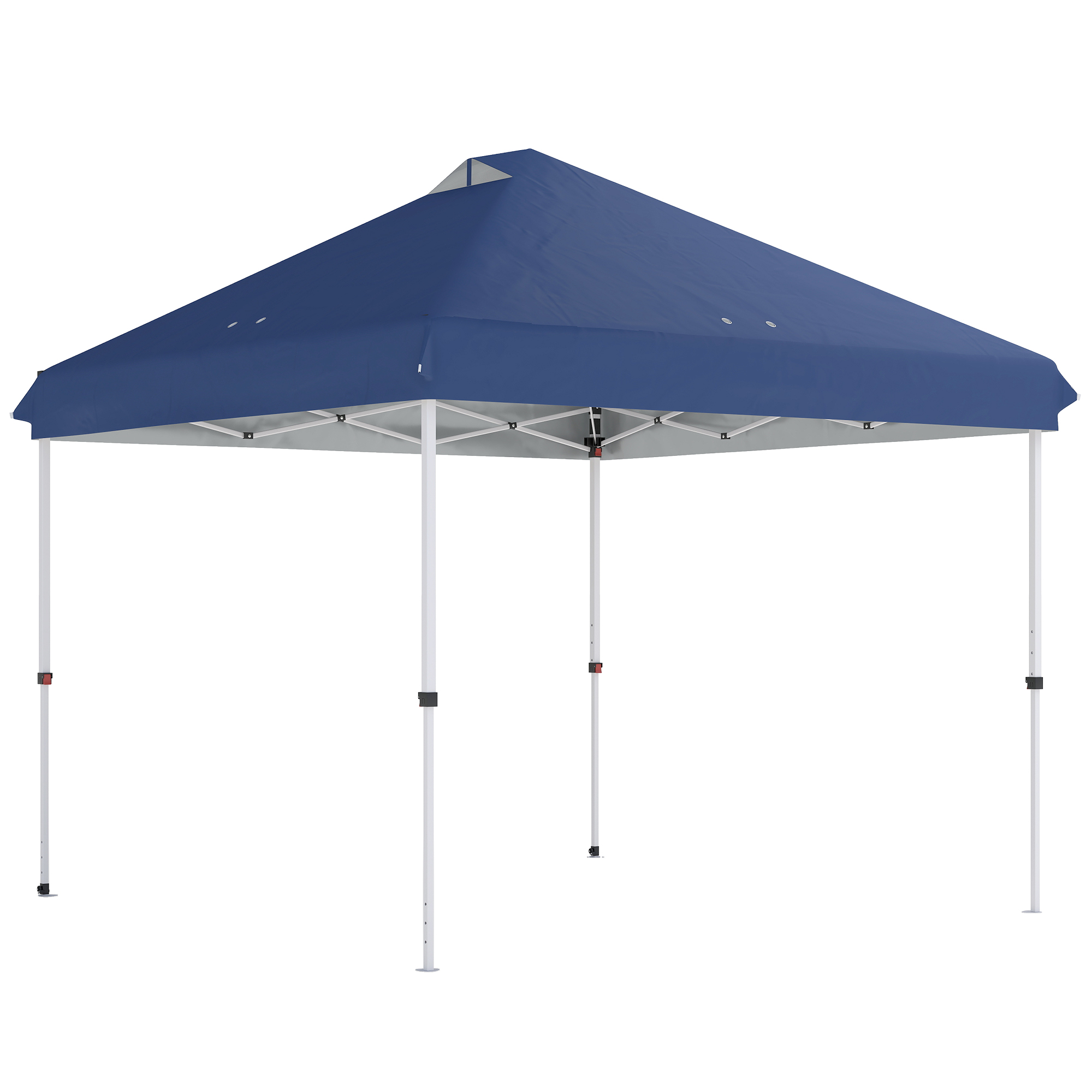 Outsunny 3 x 3 m Pop Up Gazebo with Wheels, UPF50+ One-Touch Outdoor Garden Party Tent Marquee Wedding Awning Canopy, Dark Blue
