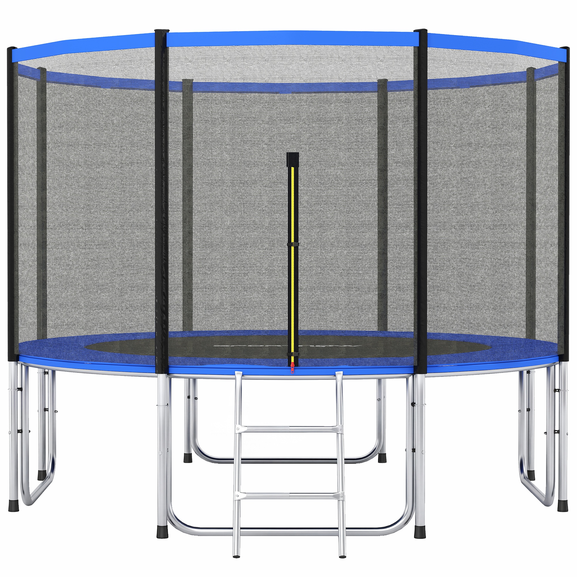 SPORTNOW Trampolin für Kinder Outdoor Ø366 cm, Kindertrampolin ab 6 Jahren mit Sicherheitsnetz, Leiter, Federpolster und galvanisiertem Stahlrahmen, Belastbarkeit 150 kg Aosom