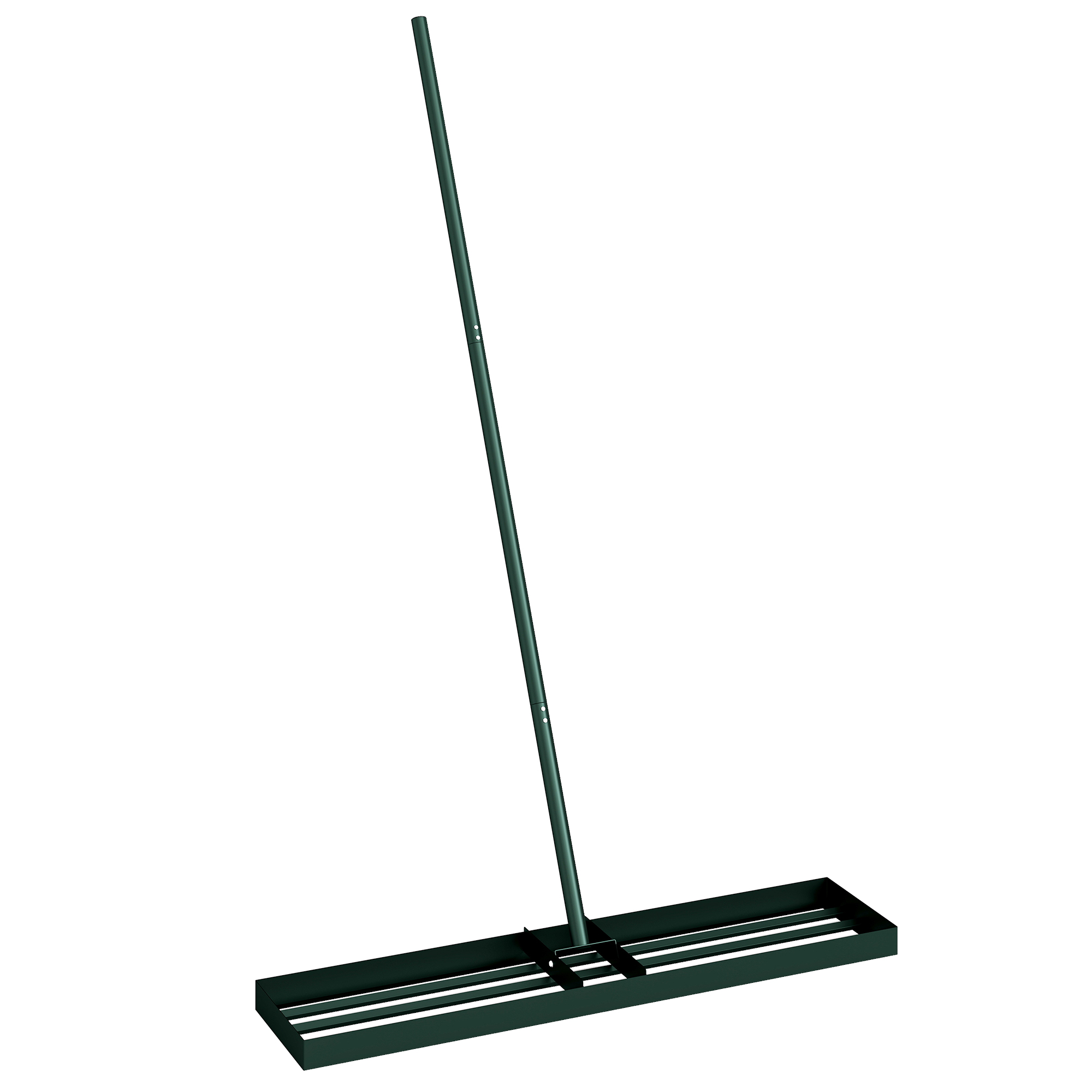 Outsunny Lawn Levelling Rake, 113 x 26 cm Lawn Leveller Lute with 169 cm Handle for Grass Soil Sand Yard Golf Course