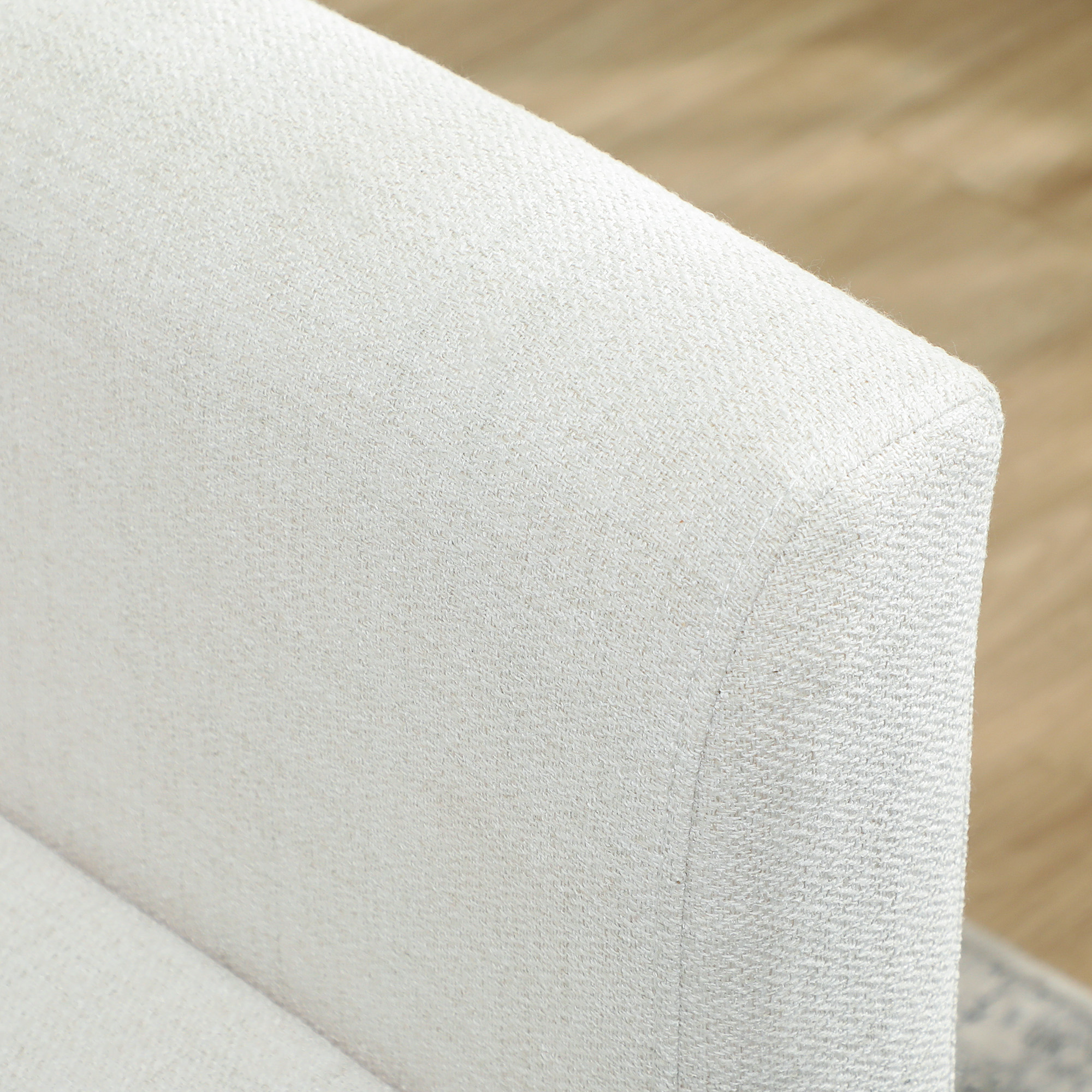  Canapea Extensibila cu 3 Locuri si sezlong, Canapea Coltar Convertibila cu Spatiu de Depozitare si 3 Perne Detasabile, Material Textil cu Efect de In, 192x148x86cm, Crem [8]