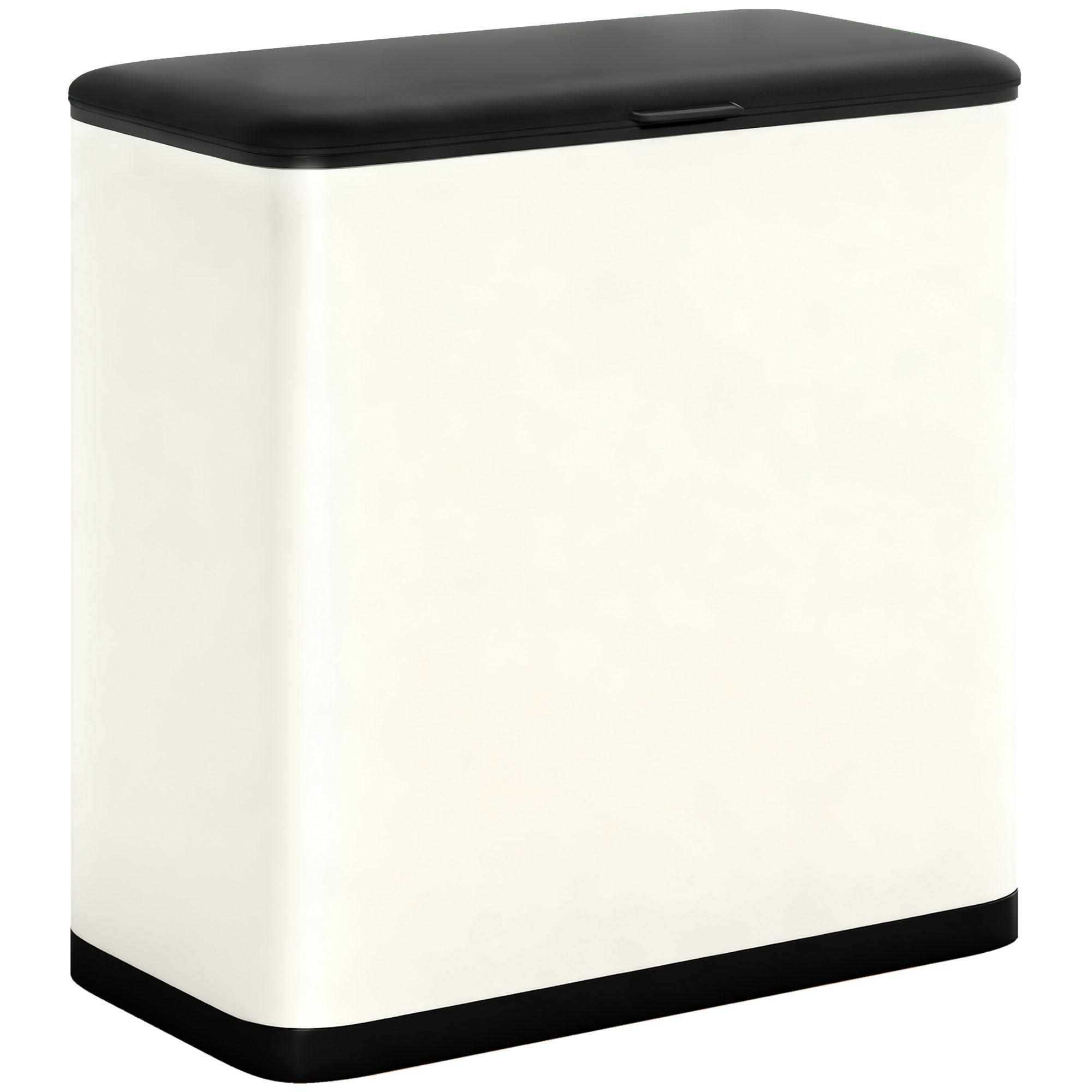 HOMCOM 8L Hanging Kitchen Bin, Rubbish bin with Lid and Removable Inner Bucket for Kitchen Cabinet Door, Under Sink, Office