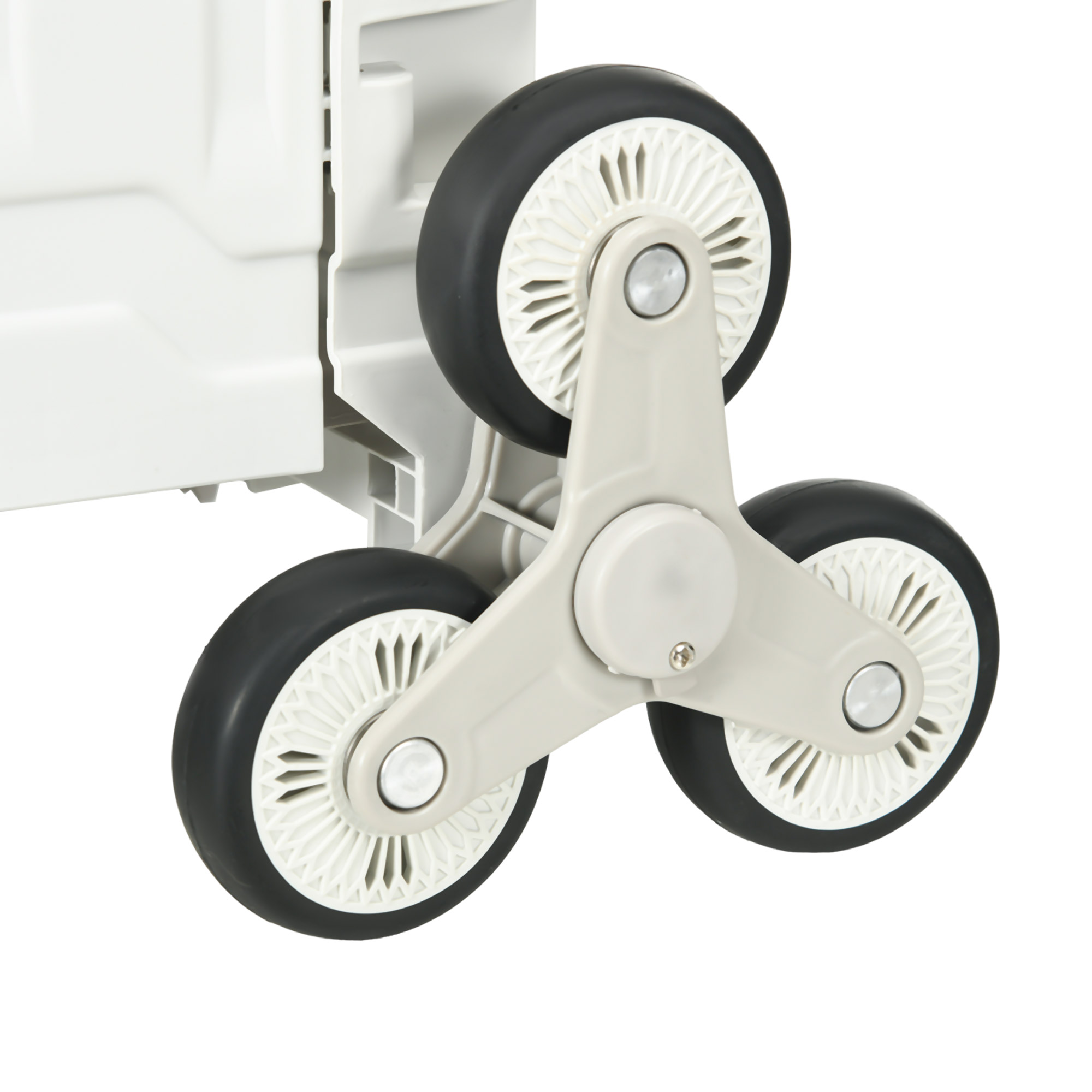  Carucior de cumparaturi pliabil, din aluminiu, cu roti pentru scari, alb [7]