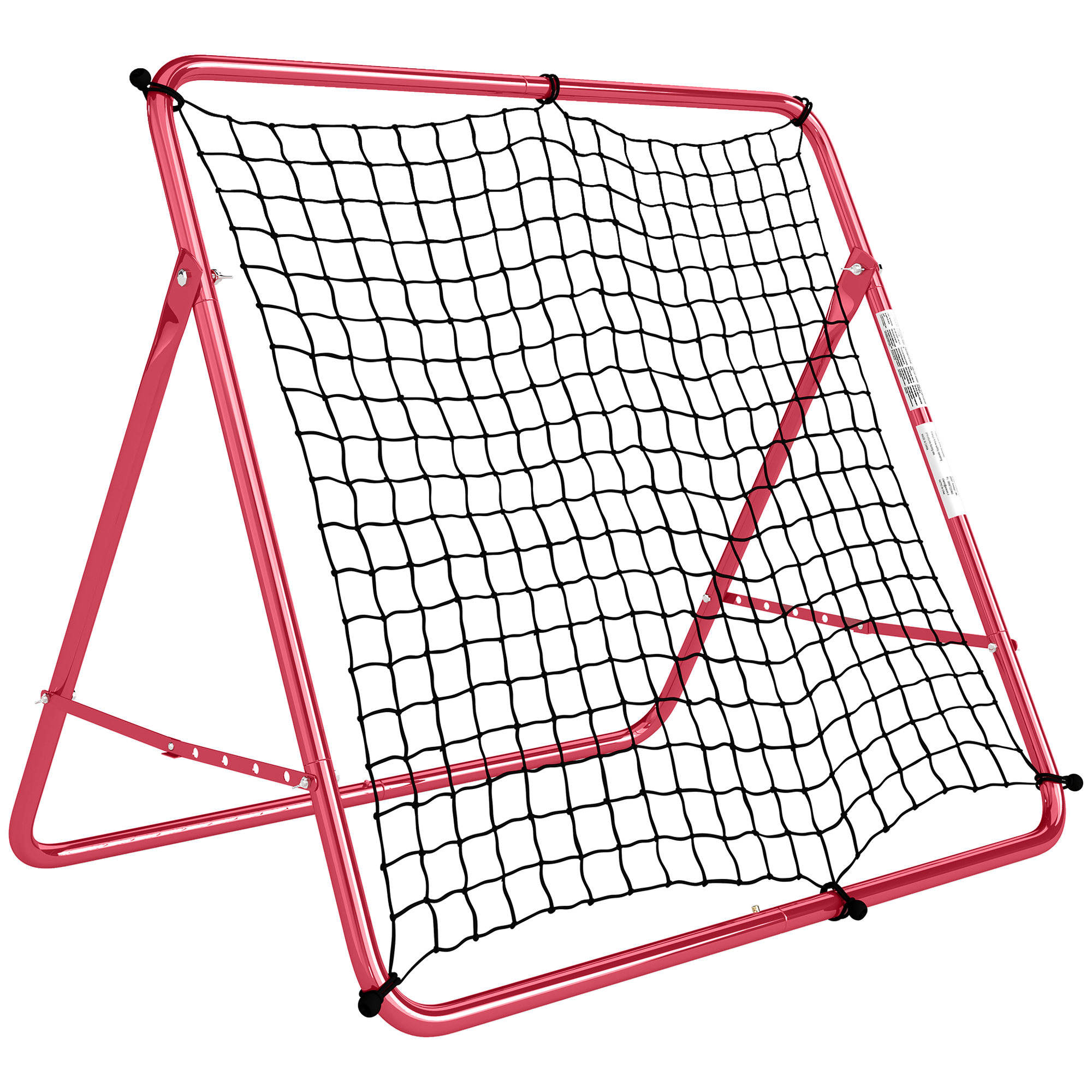 SPORTNOW Rede de Rebate Portátil para Futebol, 5 ngulos Ajustáveis em Aço e Nylon de Dupla Camada, 103x72x89cm, Vermelho Aosom Portugal