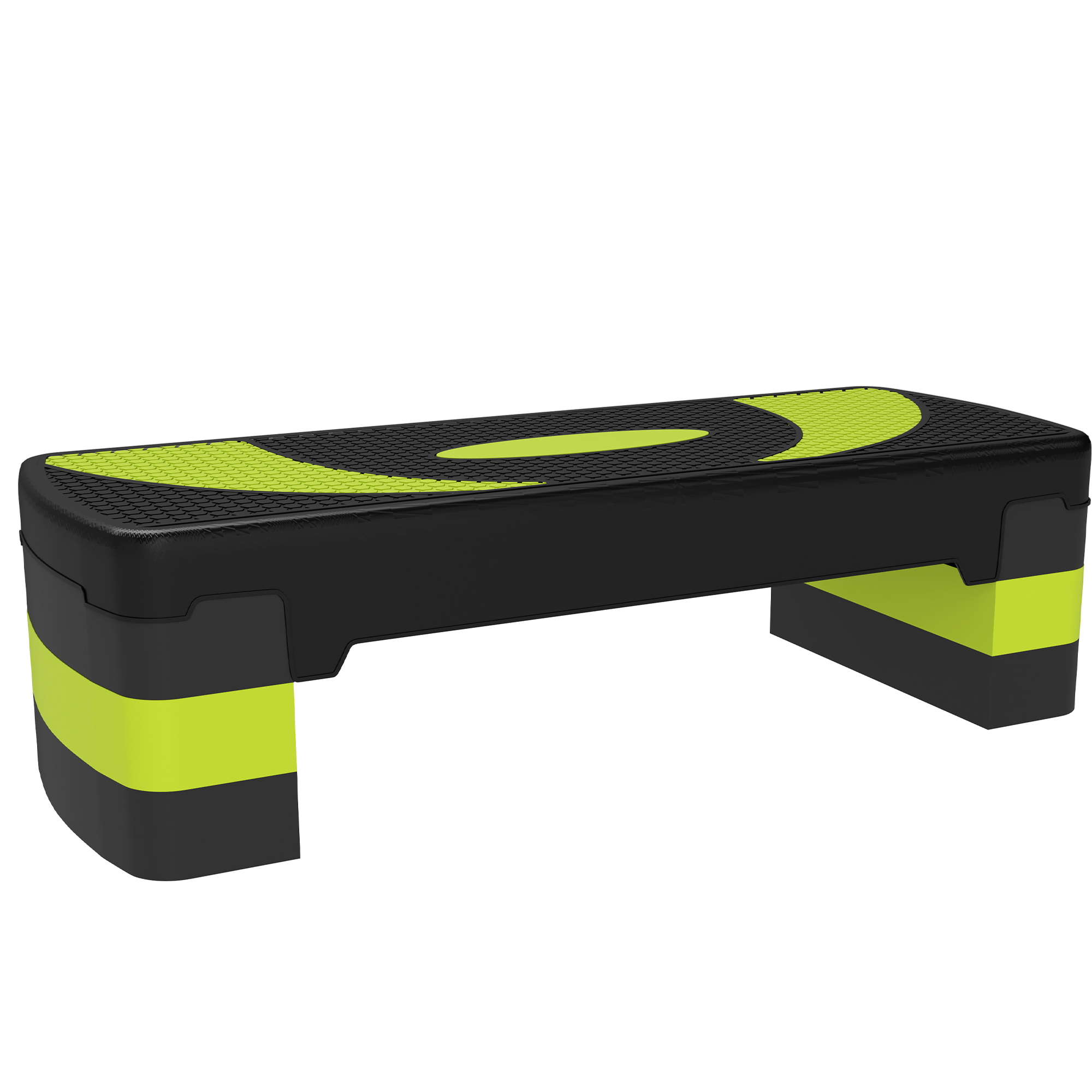 HOMCOM Stepper Aerobiczny Regulowany, Do Wewnątrz i Na Zewnątrz, Udźwig do 150 kg, 80 x 31 x 10-20 cm, Zielony