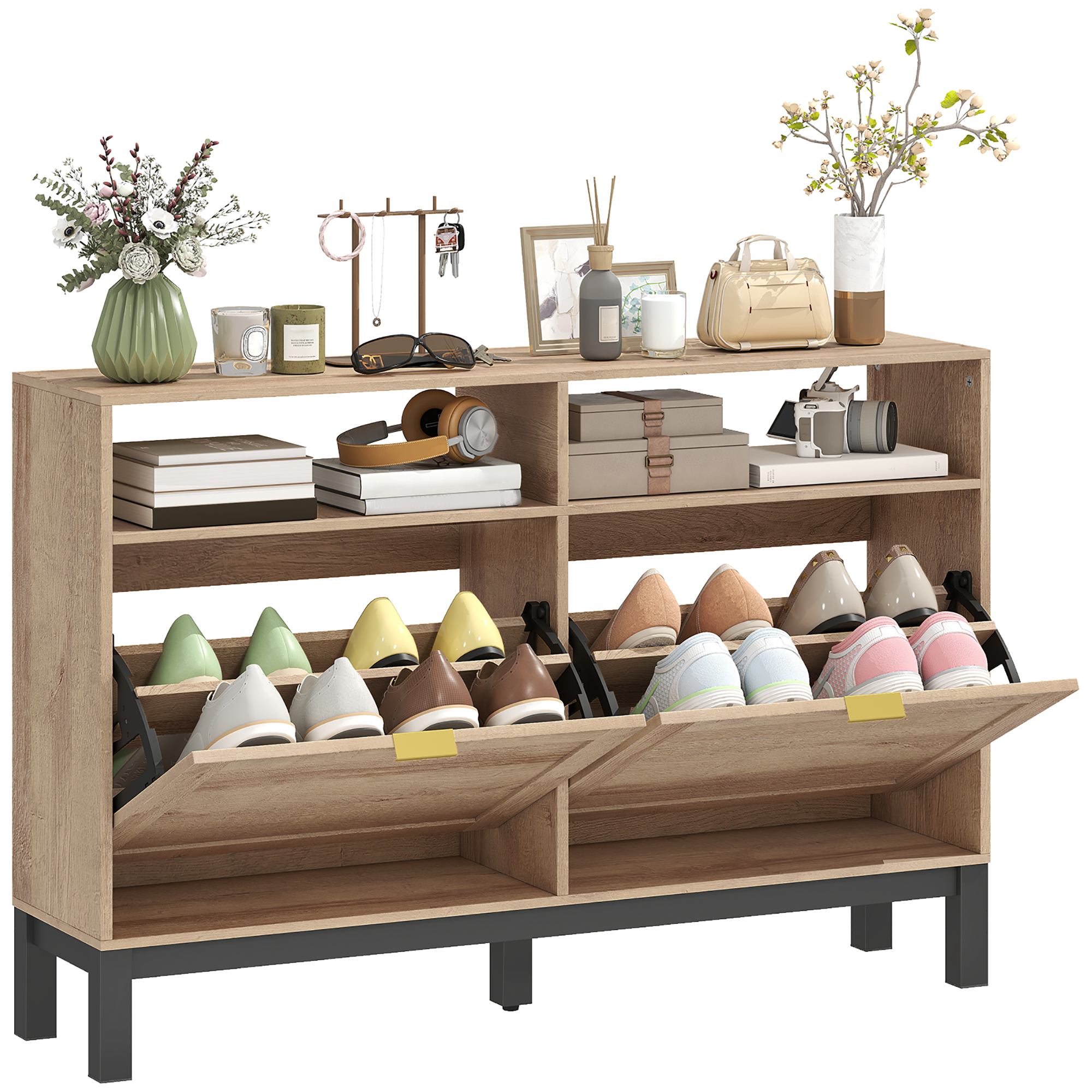 HOMCOM walnut storage unit (ref. 837-761V00WN)
