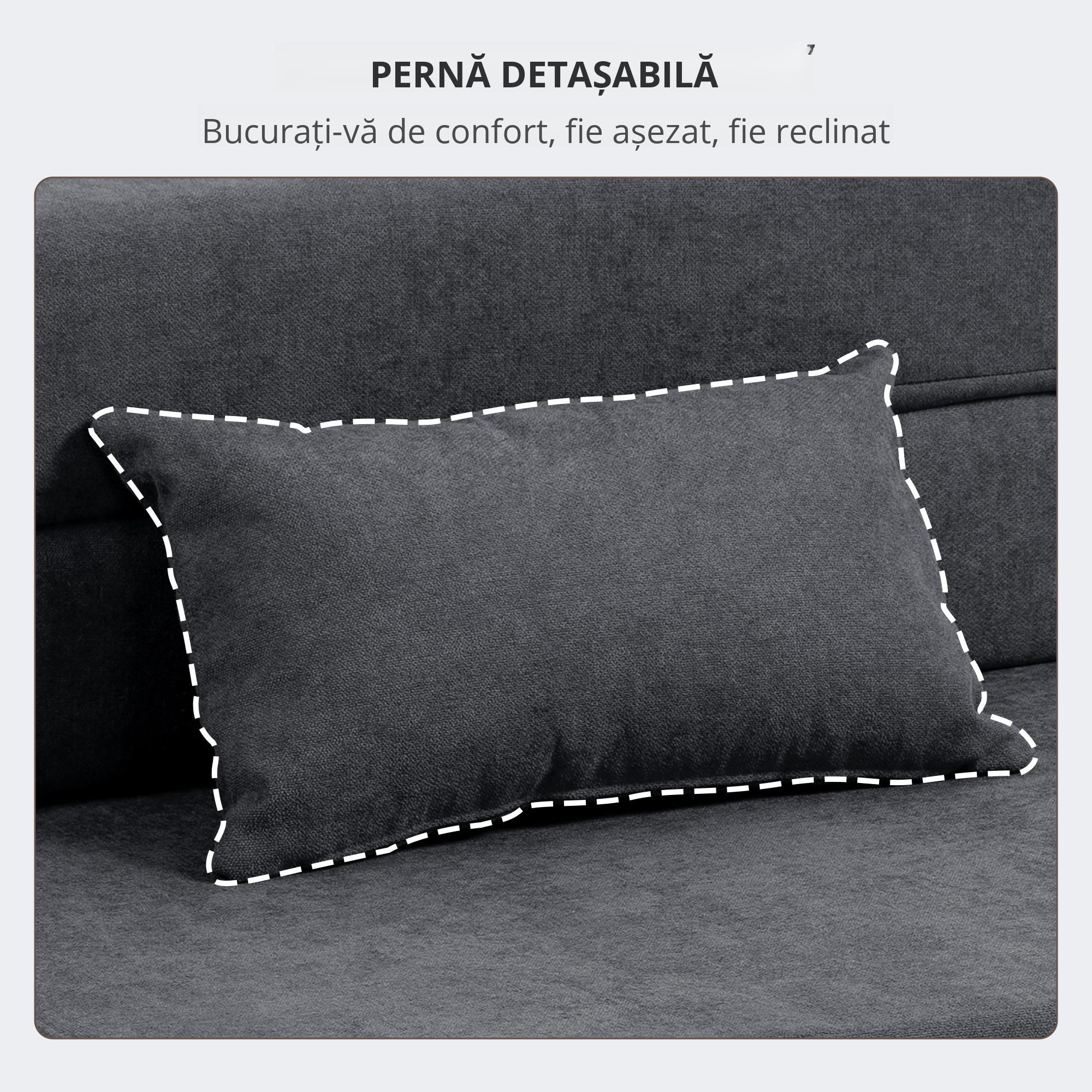  Fotoliu Pat Single Pliabil Modern, Fotoliu de Podea Economisitor de Spatiu Convertibil in sezlong si Saltea, Pat pentru Sufragerie, Living si Birou, 80x80x64 cm, Gri inchis [4]