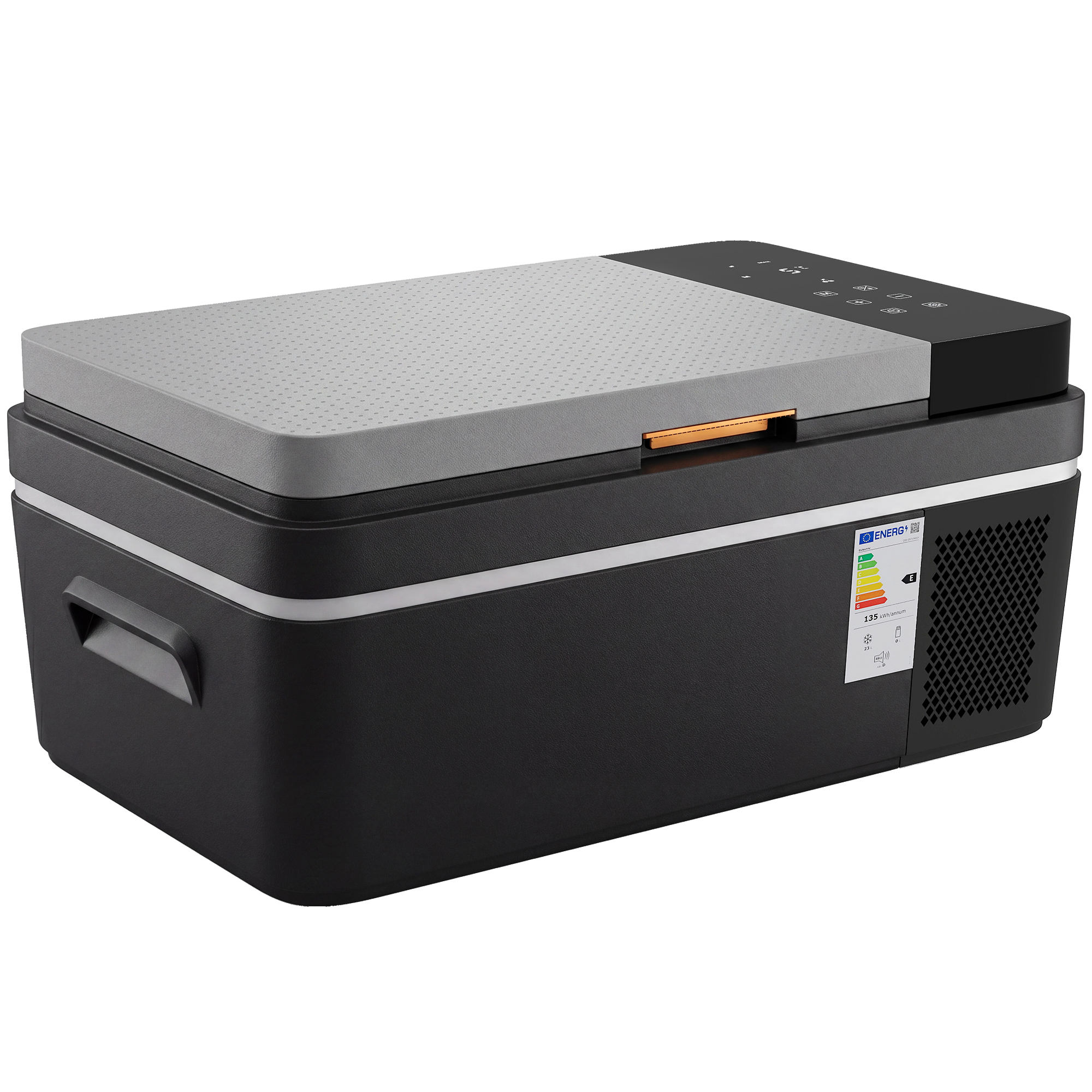 Outsunny Lodówka sprężarkowa 20L -20°C do 20°C z elektronicznym sterowaniem, oświetleniem LED, ochroną baterii, USB | Aosom PL