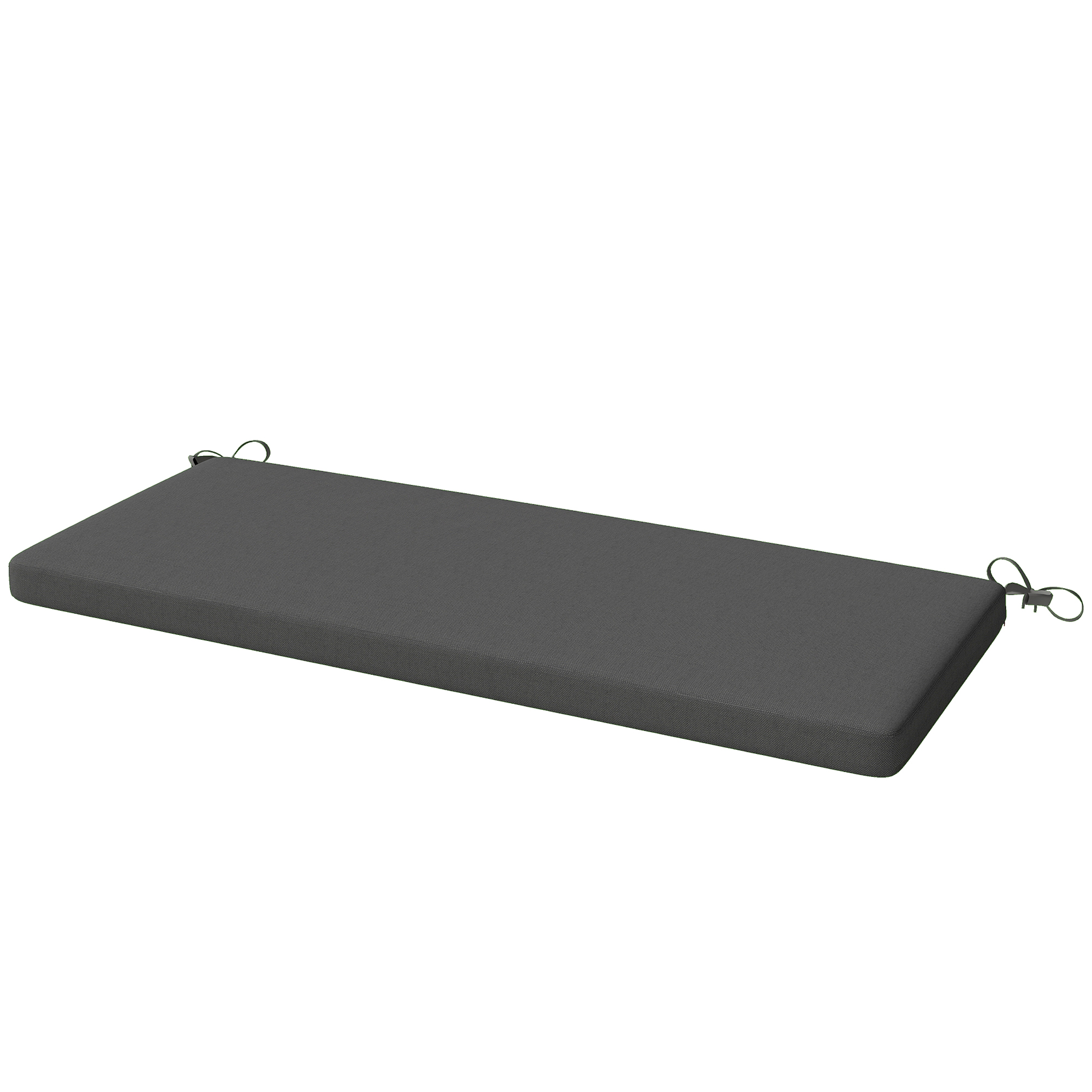 Outsunny Coussin de banc, coussin pour Banc de Jardin extérieur intérieur housse amovible, 110 x 46 x 6,5 cm, gris foncé