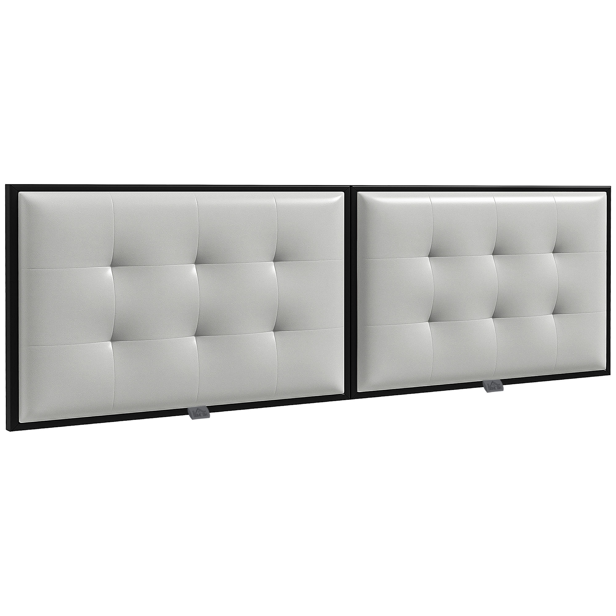 HOMCOM Tablie Tapițată pentru Dormitor cu Pânză din Microfibră, Tablie de Pat Montată pe Perete, 180x8x56 cm, Gri Deschis | Aosom Romania