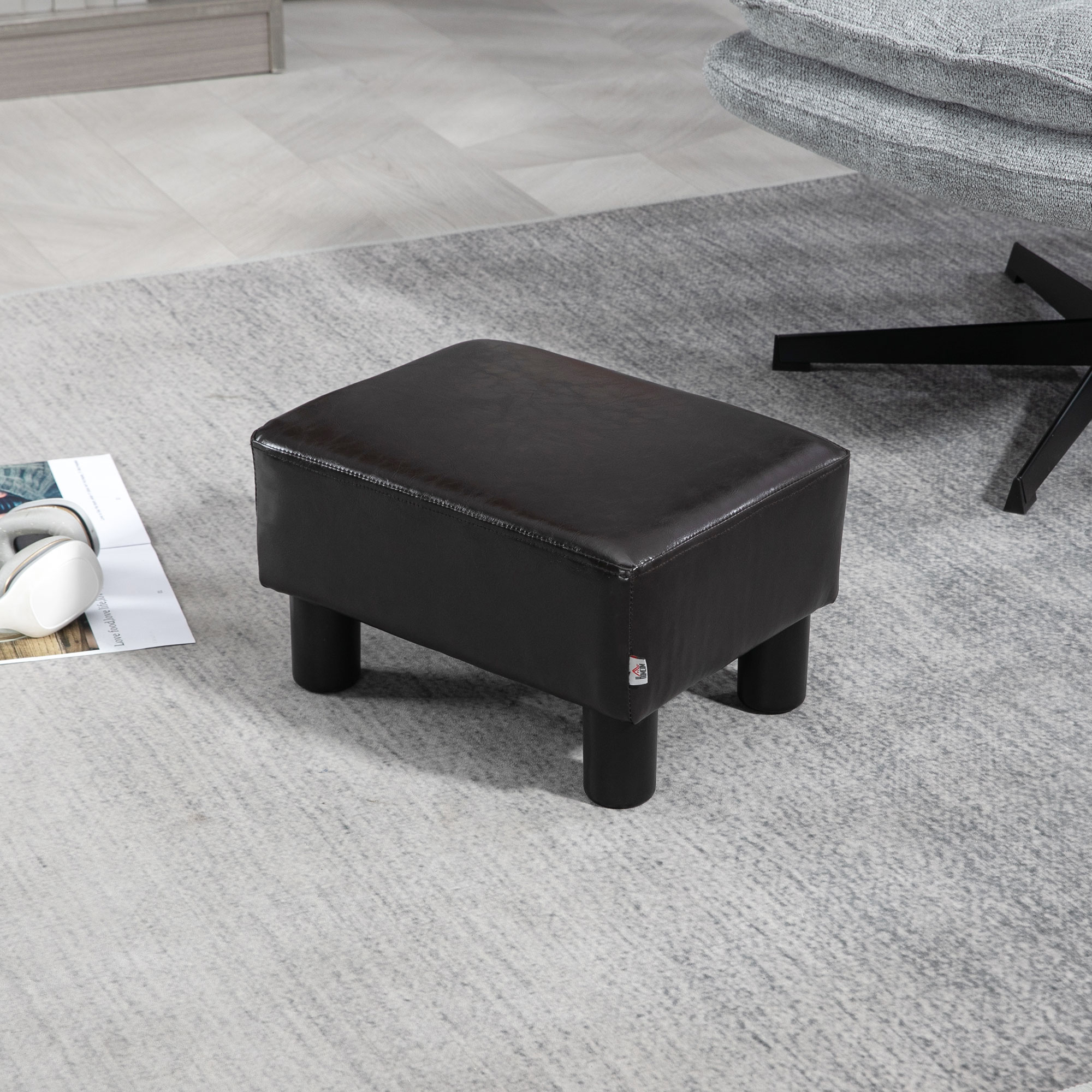 Petit Pouf Repose-Pieds Cubique - Tabouret Stable Et Confortable Pour Entrée Et Bureau