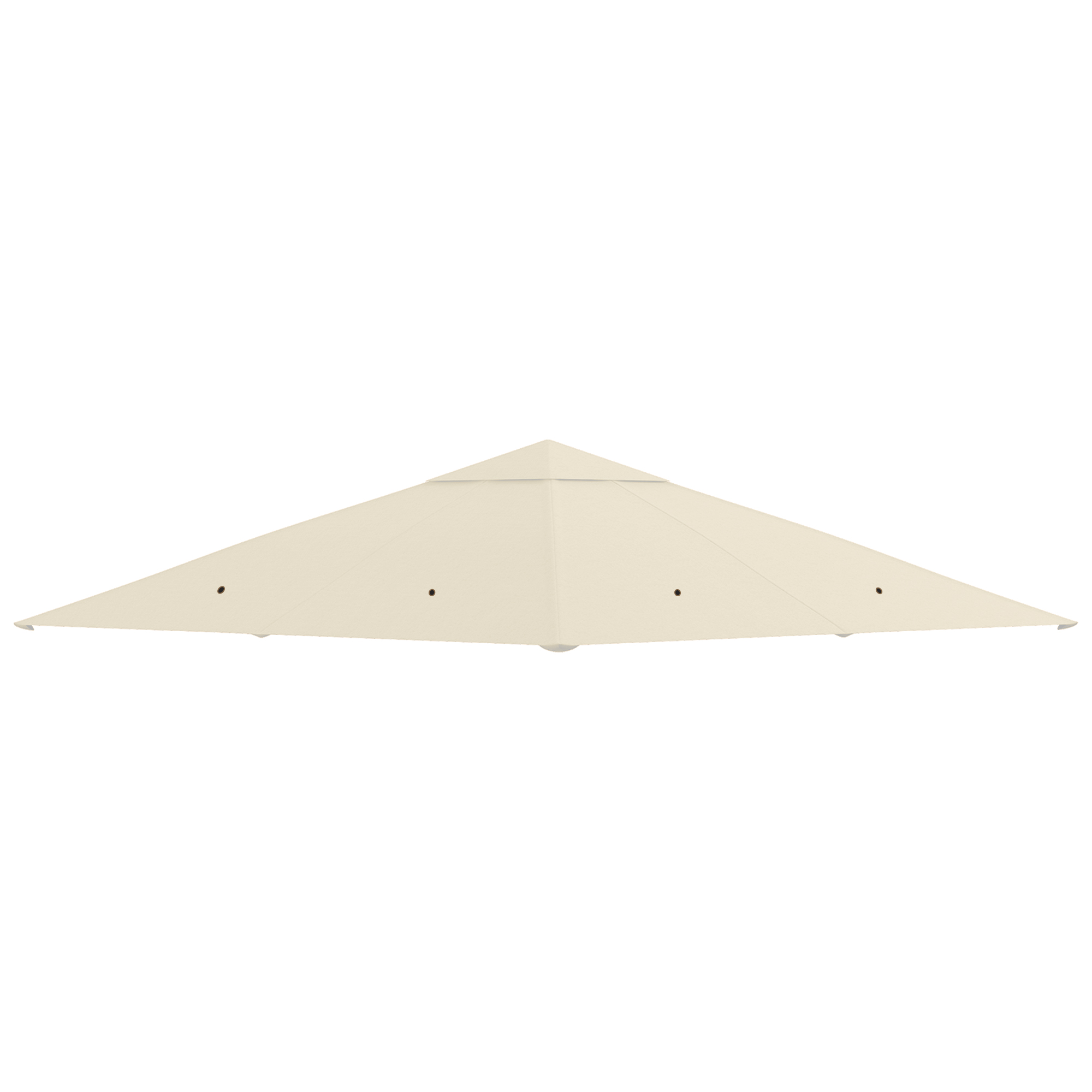 Outsunny Toile de rechange pour pavillon tonnelle tente toit de remplacement gazebo de jardin polyester 180 g/m² 3 x 3 m crème Aosom France