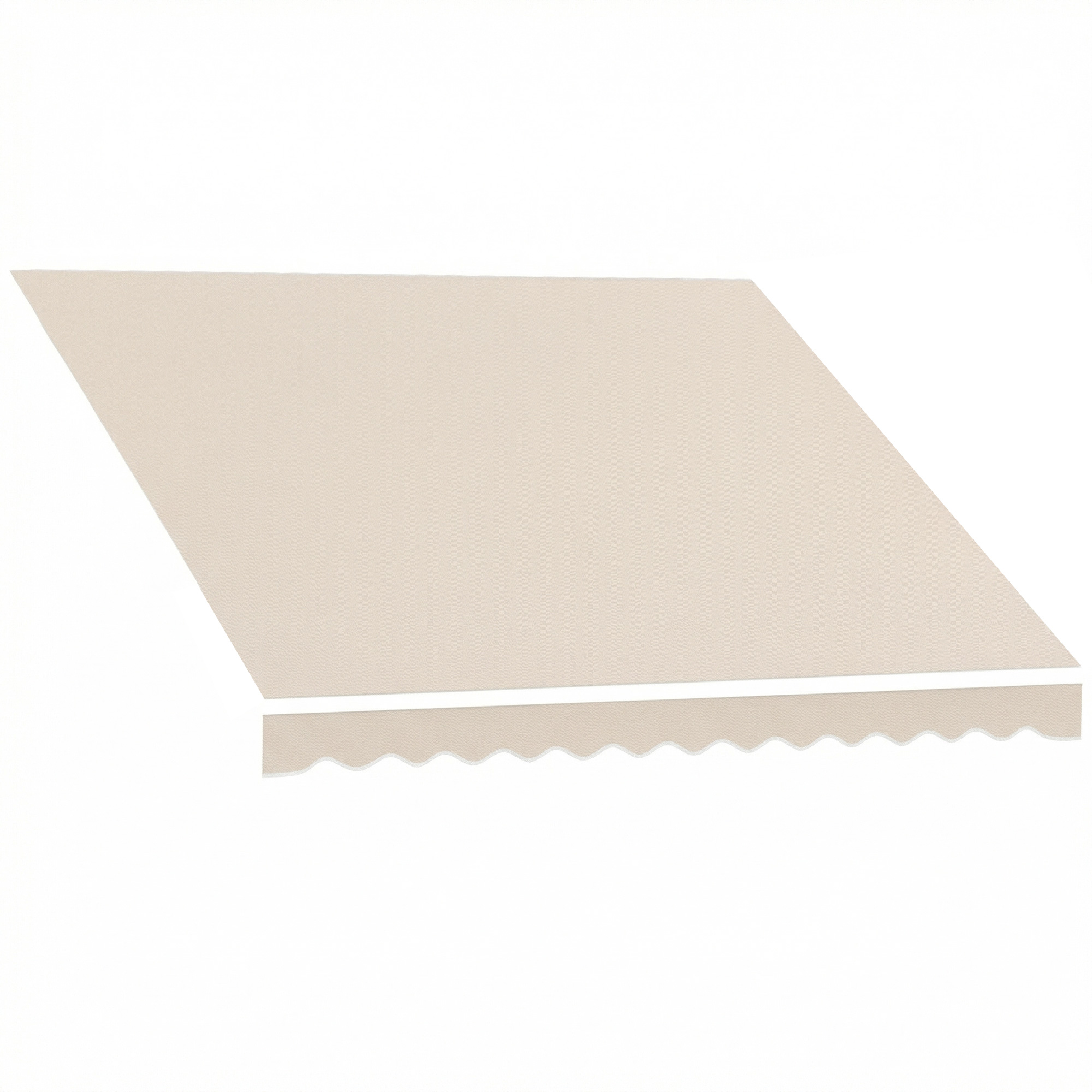 Outsunny Toile de Rechange Store Banne avec Lambrequin, Déperlante, Toile de Remplacement pour Store, Compatible 3,5 x 2,5 m crème