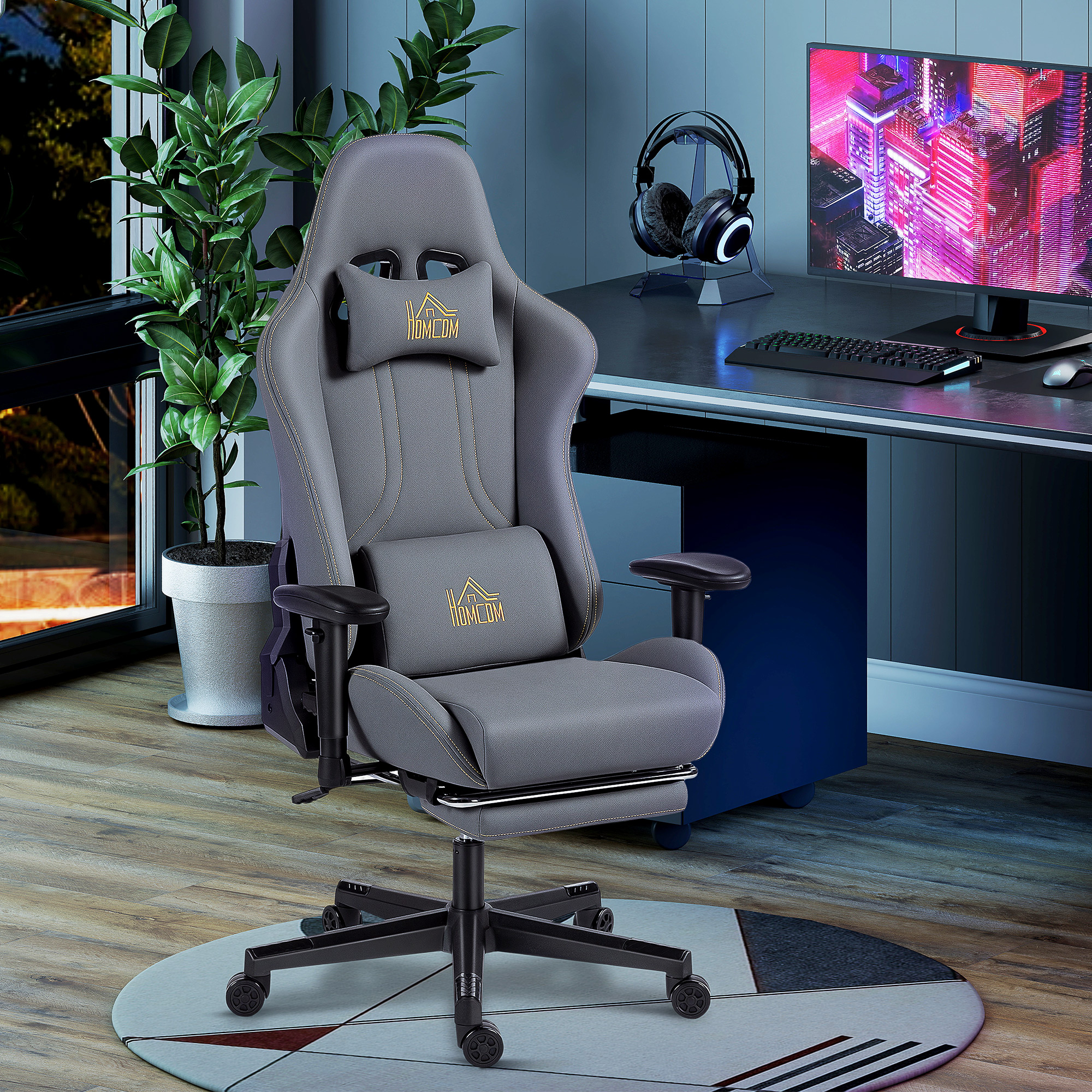 Subsonic - Chaise Gaming Game of Thrones - Fauteuil de Bureau Ergonomique avec Mousse Haute Densité, Dossier Inclinable et Accoudoirs 3D Réglables - Hauteur Ajustable - Gris