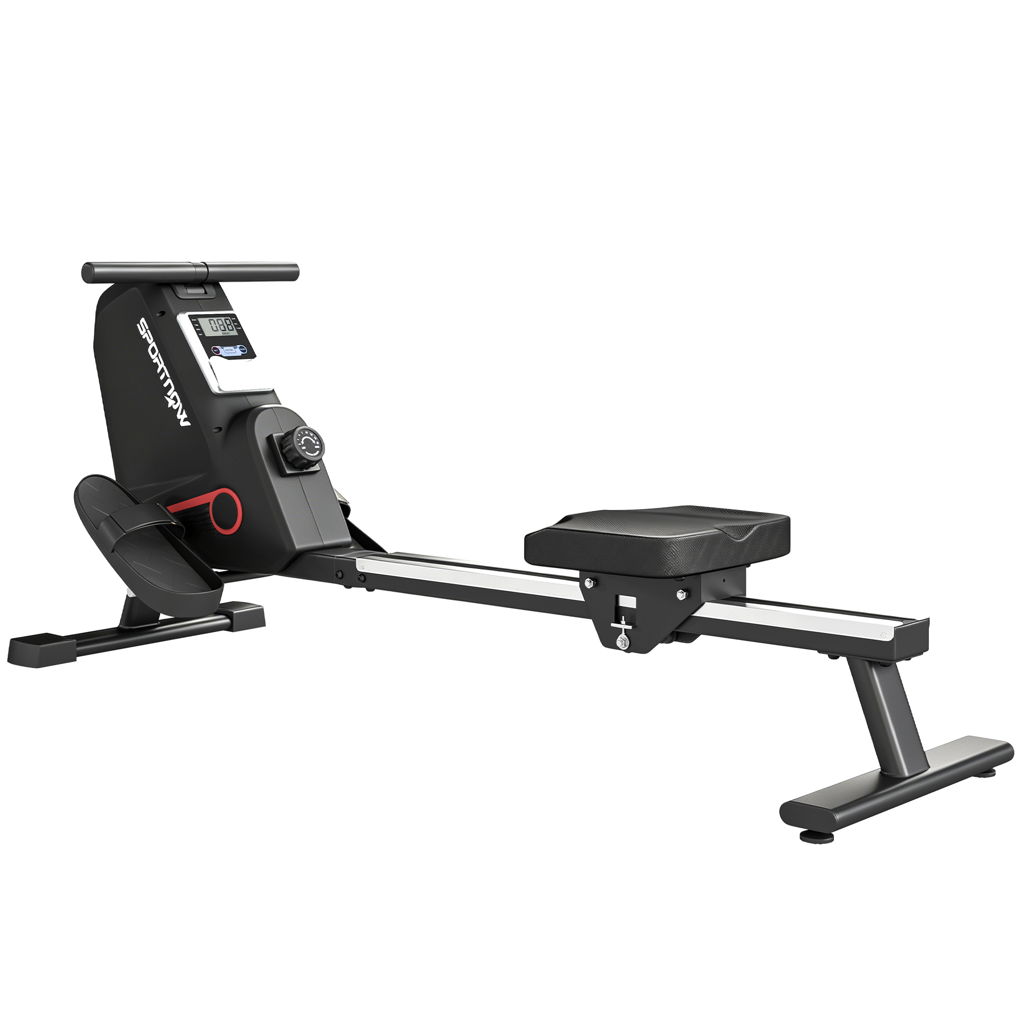 SPORTNOW Rameur pour la maison Rameur magnétique silencieux à 16 niveaux Application exclusive Écran LCD Support téléphone