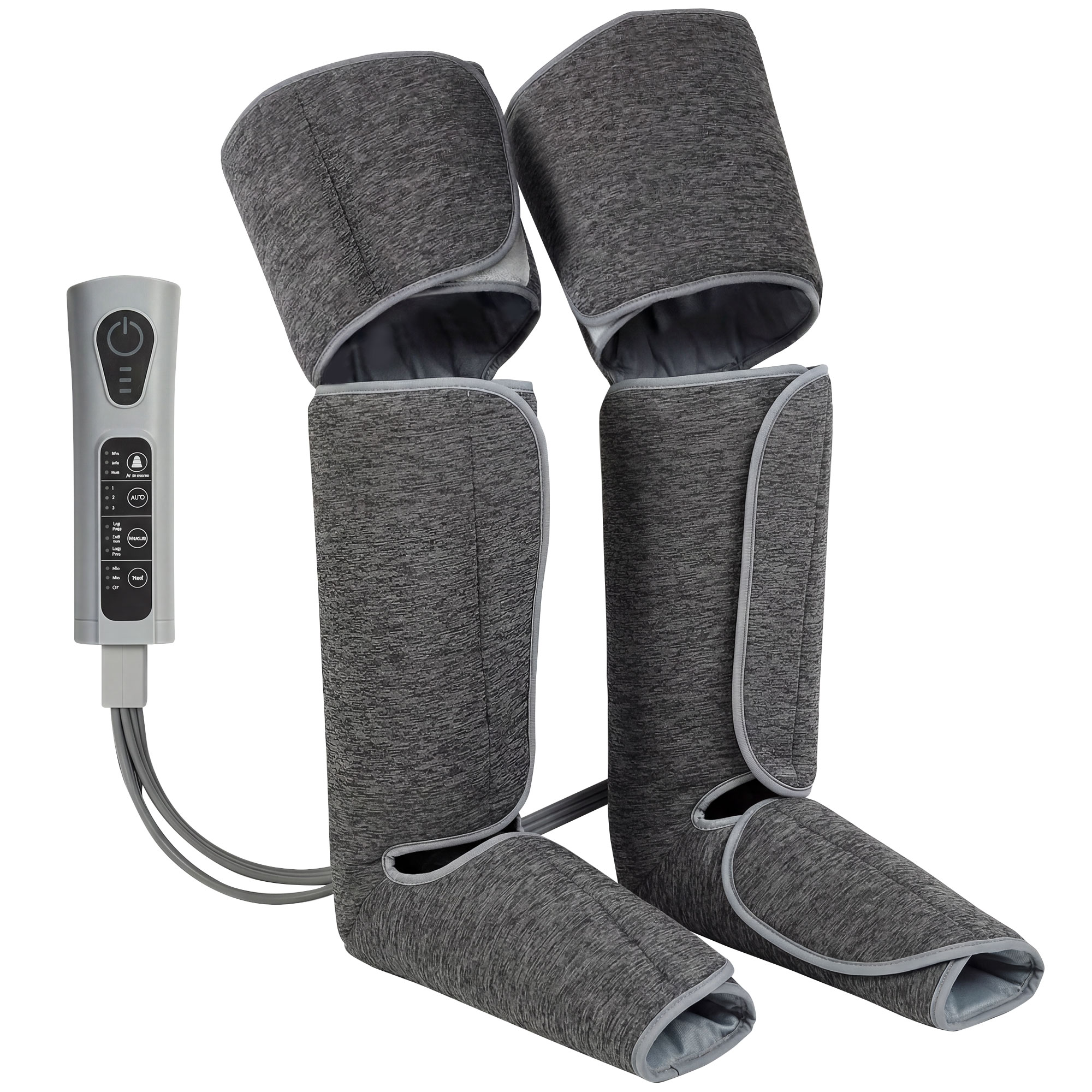HOMCOM Masseur de jambes, masseur de compression pour les mollets, les genoux, les pieds avec chaleur, 3 modes automatiques