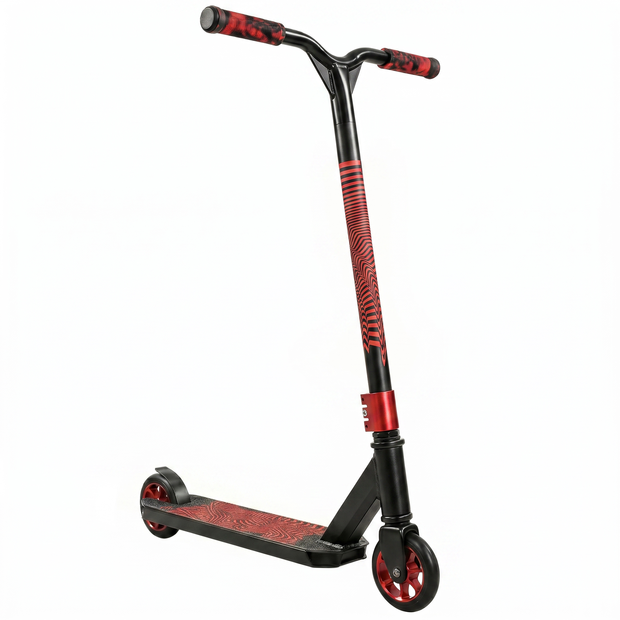SPORTNOW Trottinette acrobatique pour figures, trottinette freestyle avec roulements ABEC-9, roues 120 mm, rotation 360° pour skatepark, rouge