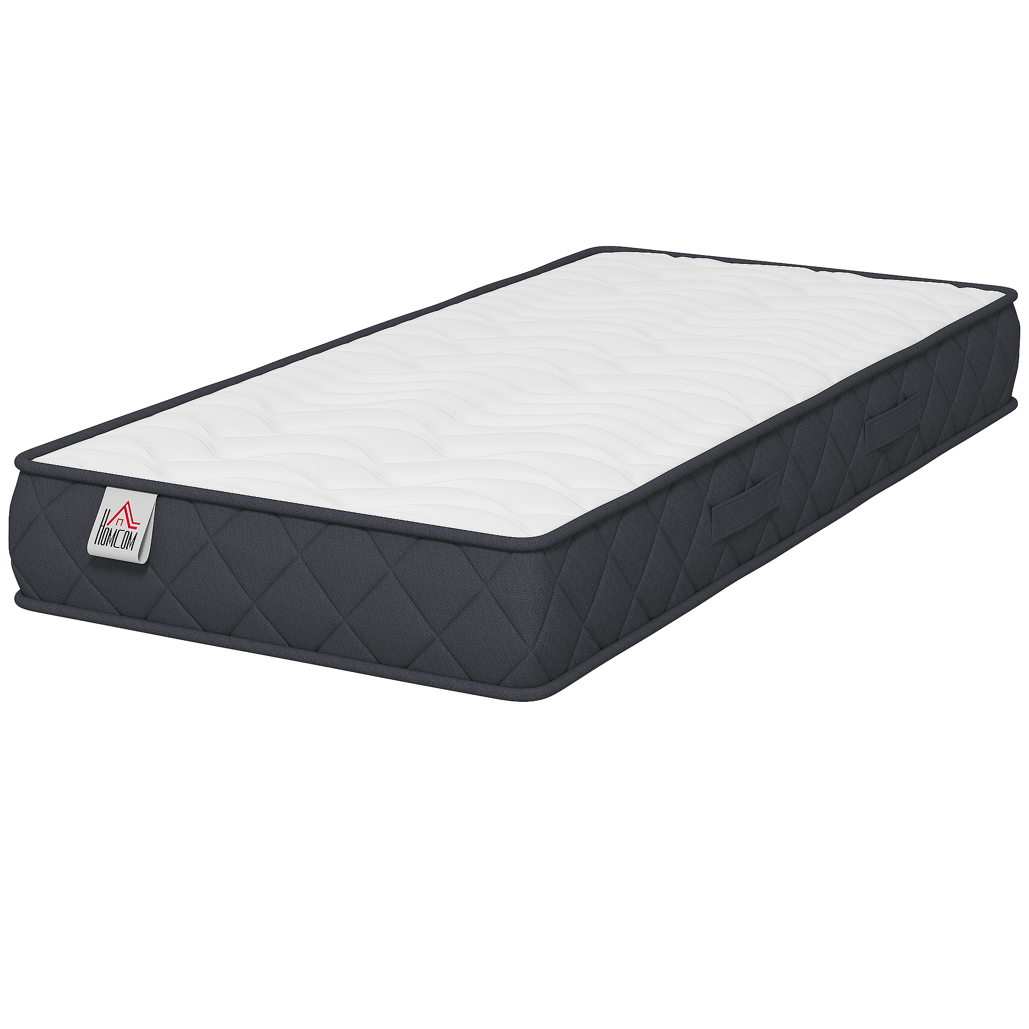 HOMCOM Matelas 90x190cm, matelas 1 personnes, mousse à mémoire de forme, 20cm d'épaisseur, certifié Oeko-Tex, fermeté moyenne