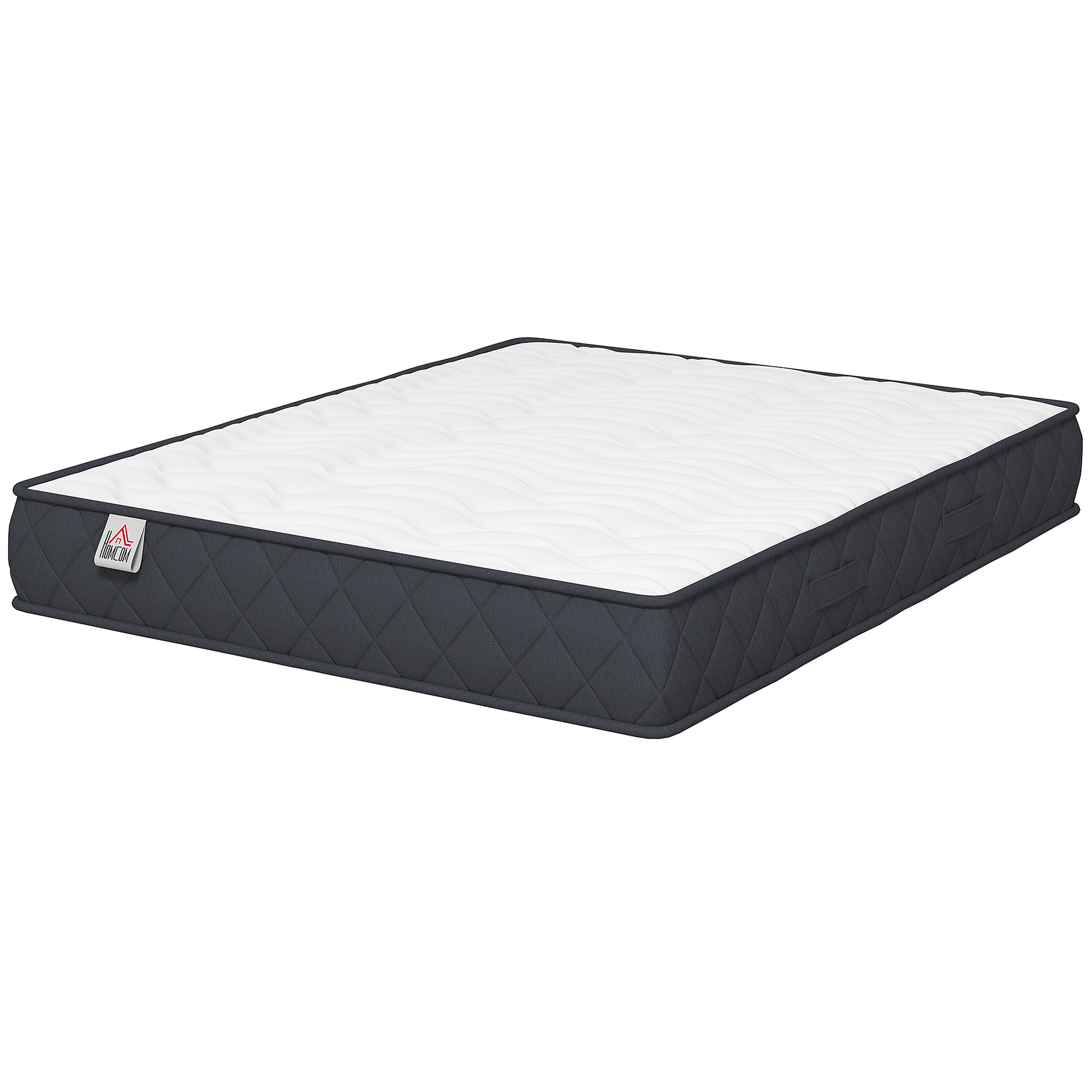 HOMCOM Matelas 160x200cm, matelas 2 personnes, mousse à mémoire de forme, 20cm d'épaisseur, certifié Oeko-Tex, fermeté moyenne