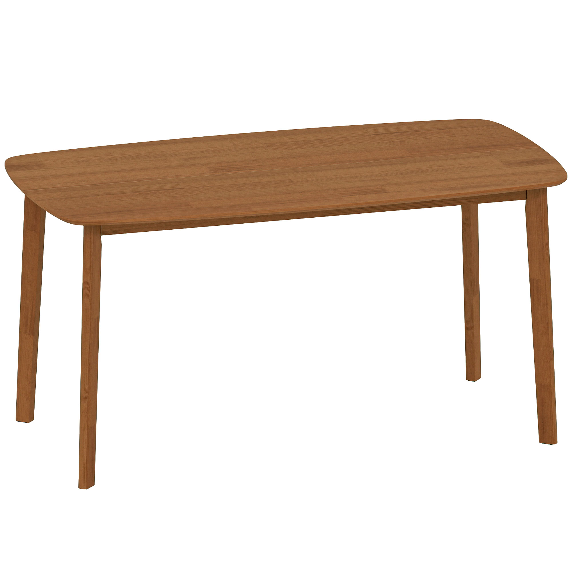 HOMCOM Esstisch 150 x 80 cm Küchentisch für 6 Personen Esszimmertisch im Landhaus-Stil Holztisch für Küche, Esszimmer und Wohnzimmer Hellbraun Aosom